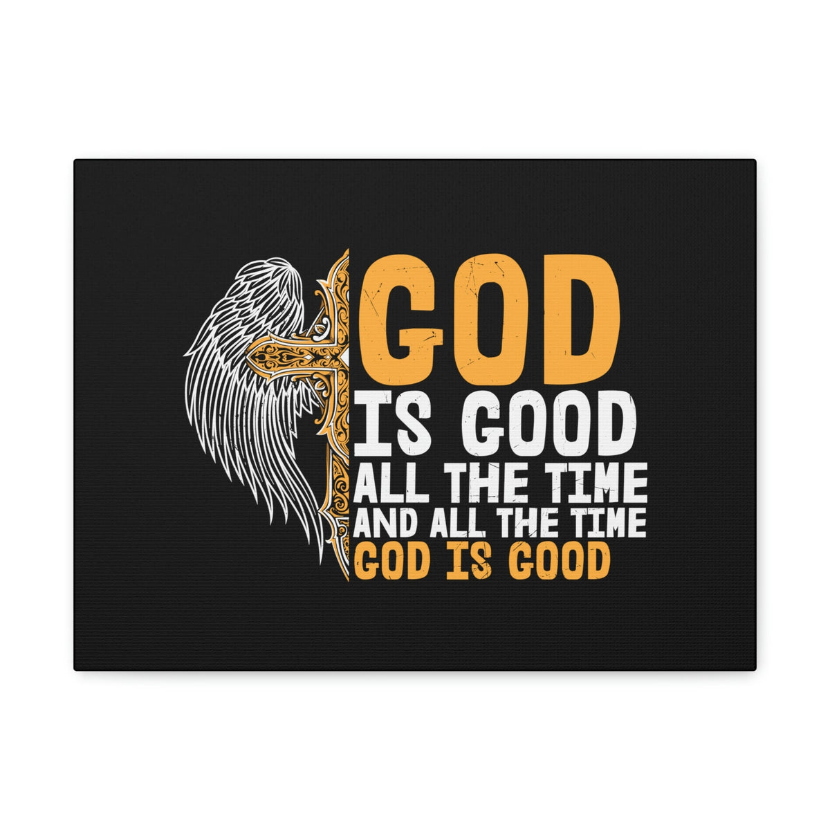 Scripture Walls God Is Good Psalm 103:8 Yellow Christian Wall Art Bible Verse Print Ready to Hang Unframed-Express Your Love Gifts