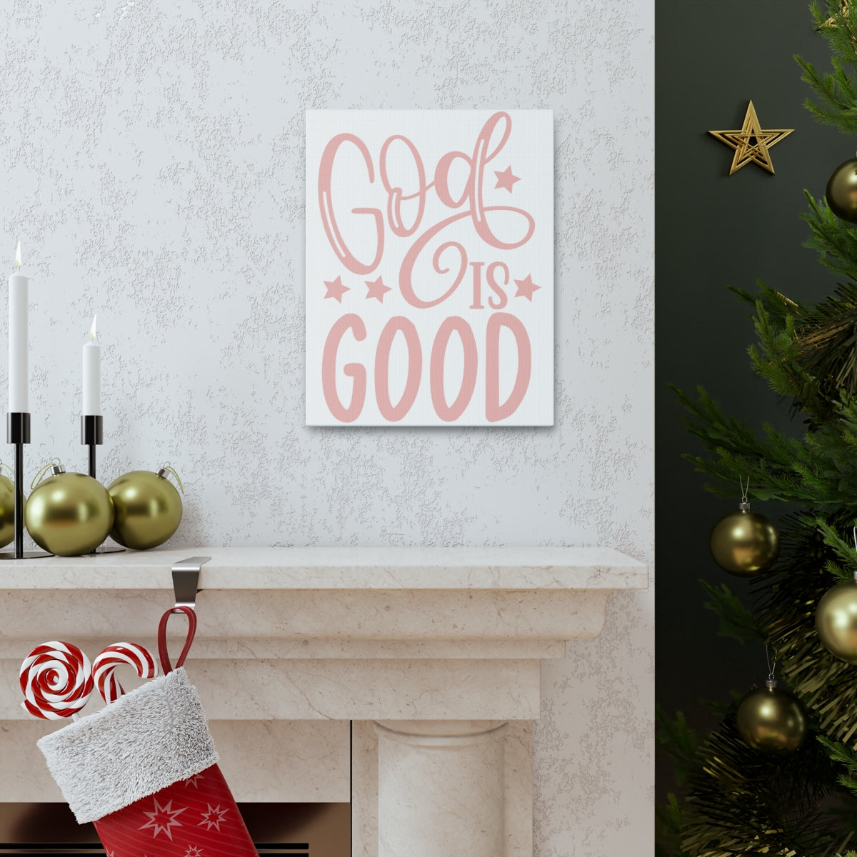 Scripture Walls God Is Good Psalm 107:1 Christian Wall Art Print Ready to Hang Unframed-Express Your Love Gifts