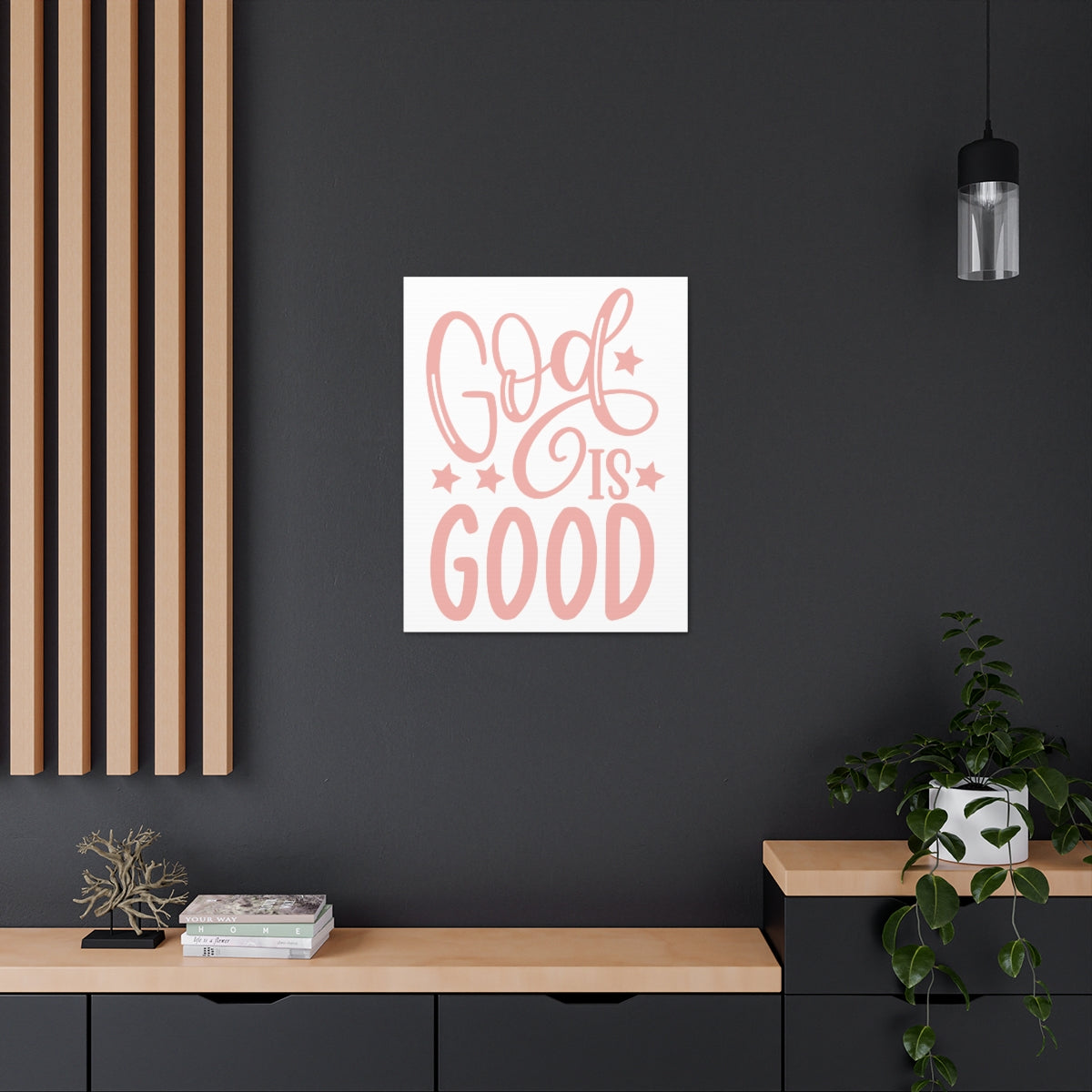 Scripture Walls God Is Good Psalm 107:1 Christian Wall Art Print Ready to Hang Unframed-Express Your Love Gifts