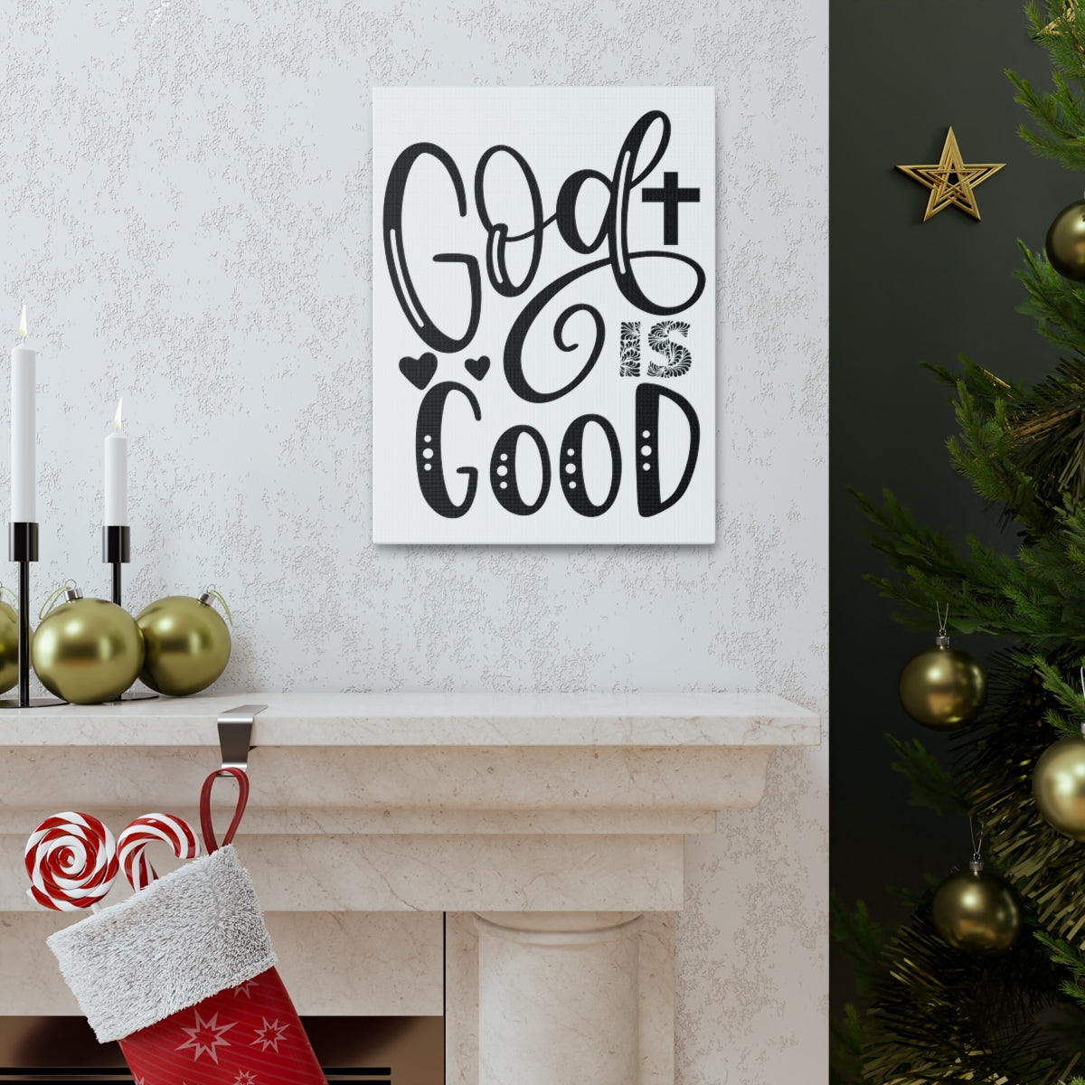 Scripture Walls God Is Good Psalm 34:8 Christian Wall Art Print Ready to Hang Unframed-Express Your Love Gifts