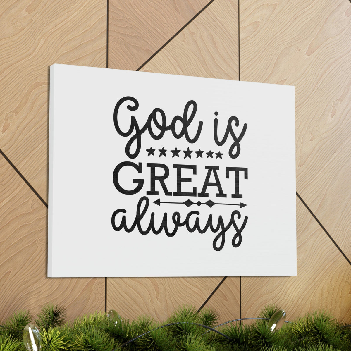Scripture Walls God Is Great Always Psalm 23:4 Christian Wall Art Bible Verse Print Ready to Hang Unframed-Express Your Love Gifts