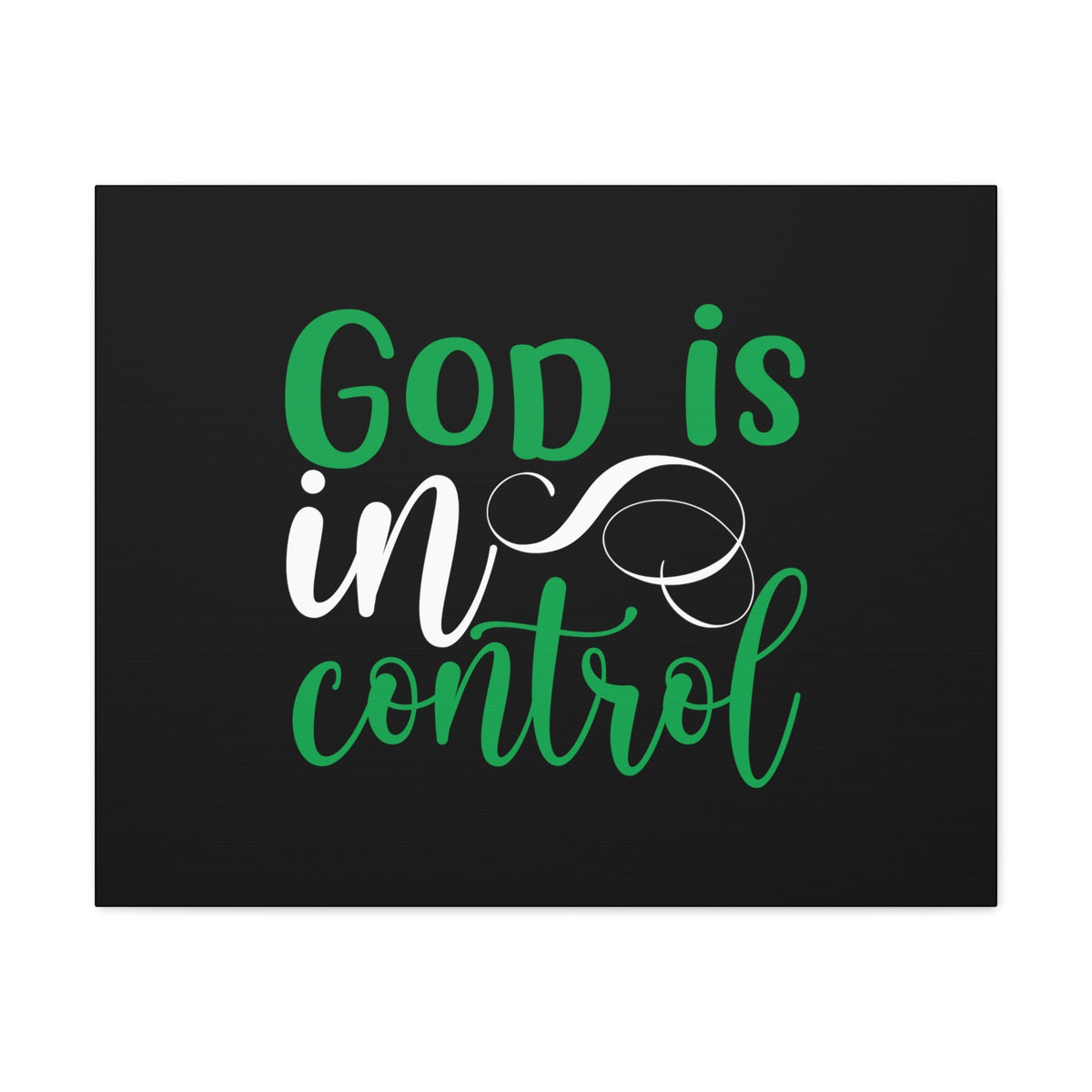 Scripture Walls God Is In Control Psalm 27:1 Green Christian Wall Art Bible Verse Print Ready to Hang Unframed-Express Your Love Gifts