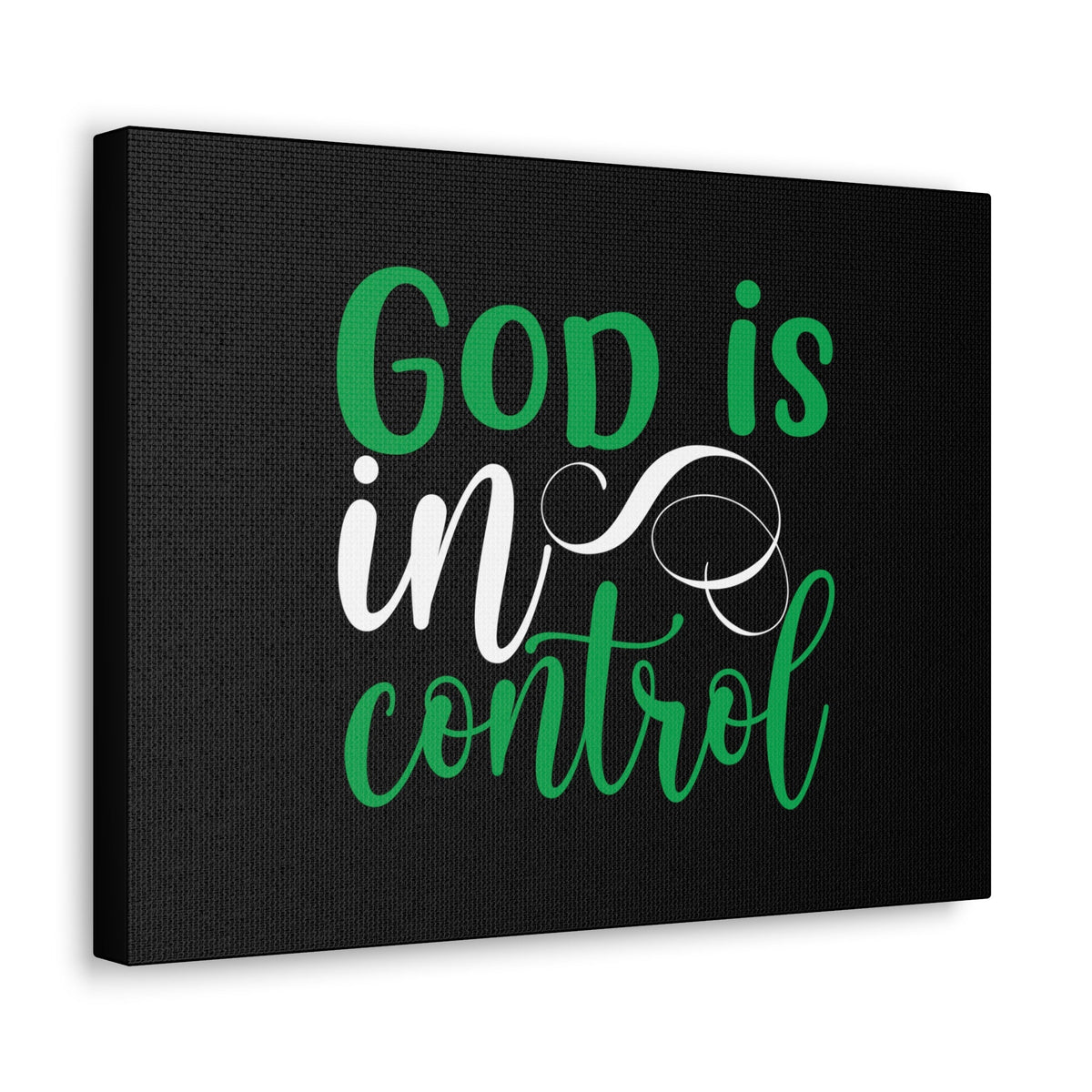 Scripture Walls God Is In Control Psalm 27:1 Green Christian Wall Art Bible Verse Print Ready to Hang Unframed-Express Your Love Gifts