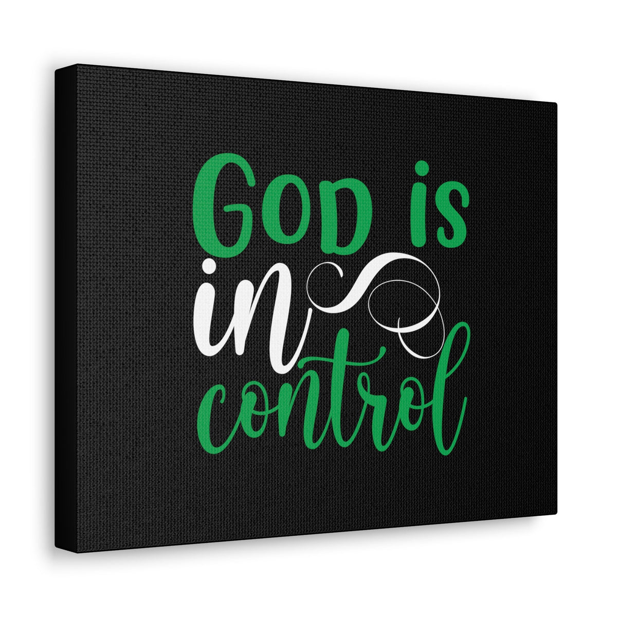 Scripture Walls God Is In Control Psalm 27:1 Green Christian Wall Art Bible Verse Print Ready to Hang Unframed-Express Your Love Gifts