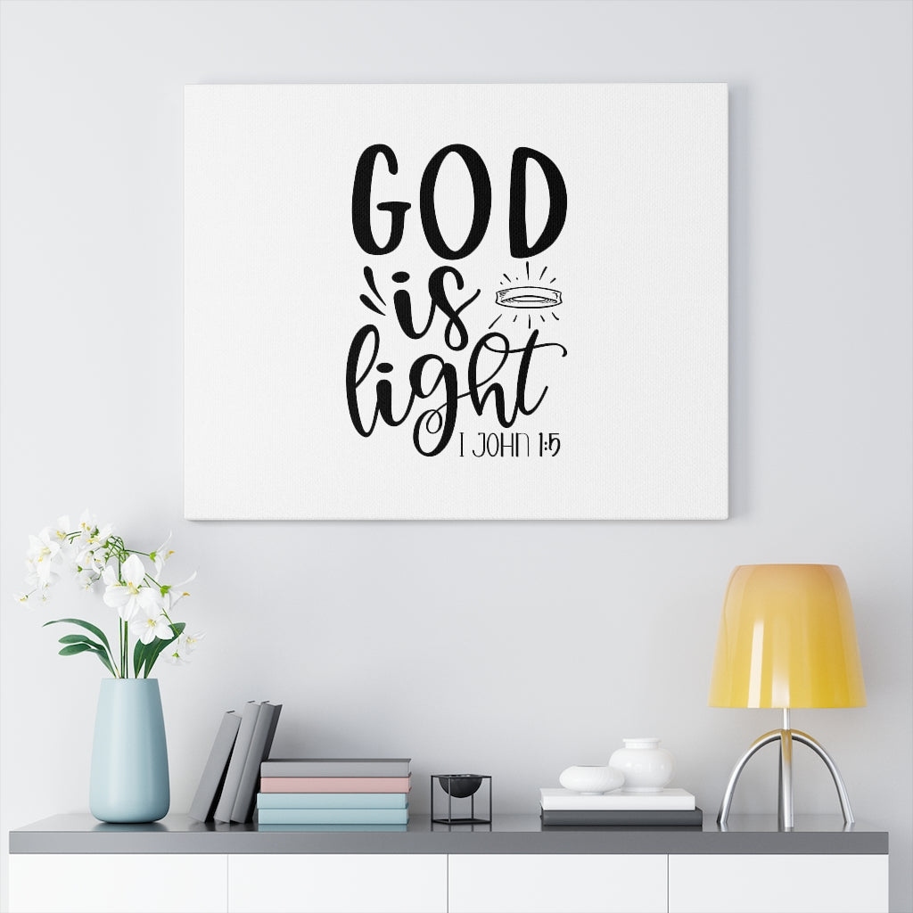Scripture Walls God Is Light 1 John 1:5 Bible Verse Canvas Christian Wall Art Ready to Hang Unframed-Express Your Love Gifts
