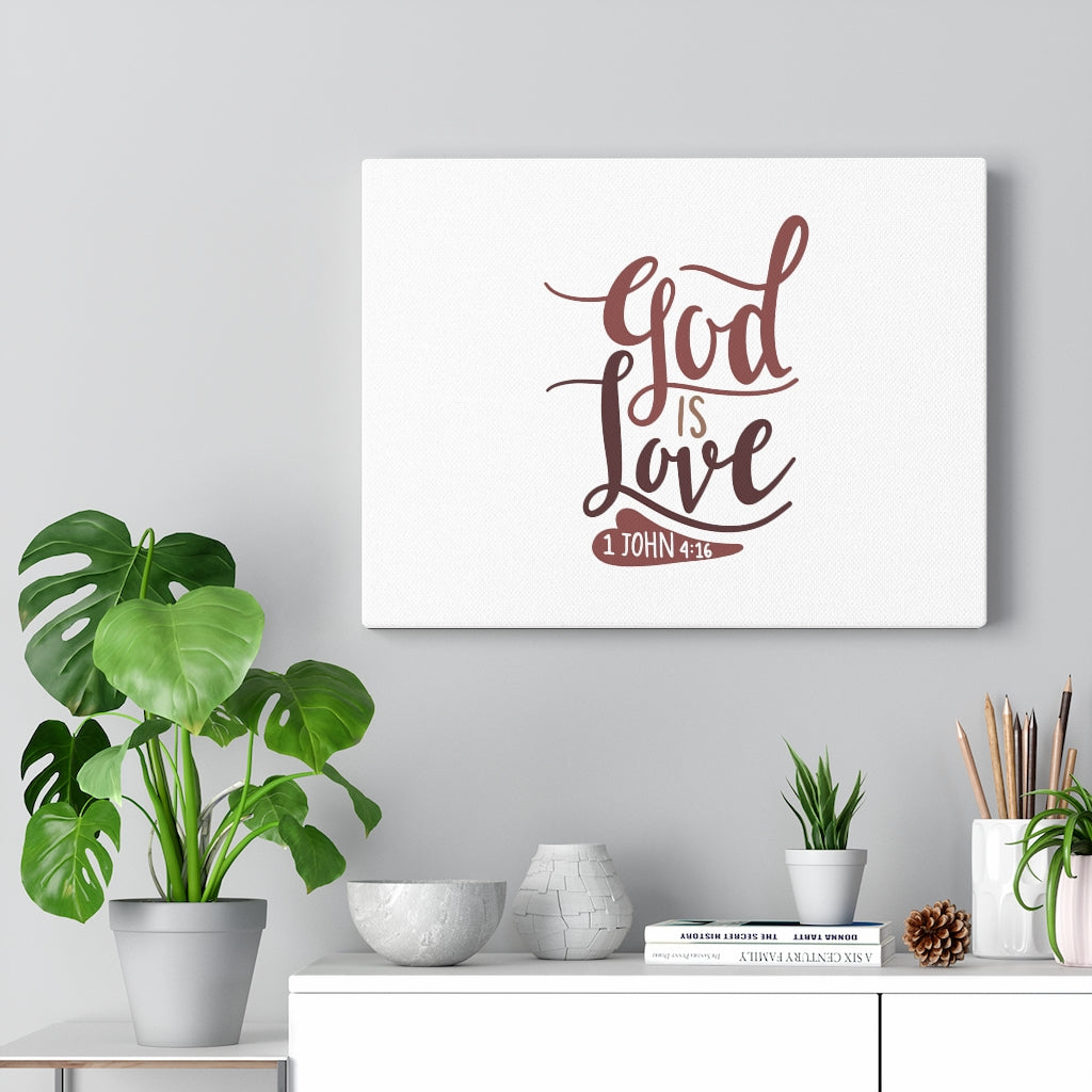 Scripture Walls God Is Love 1 John 4:16 Bible Verse Canvas Christian Wall Art Ready to Hang Unframed-Express Your Love Gifts