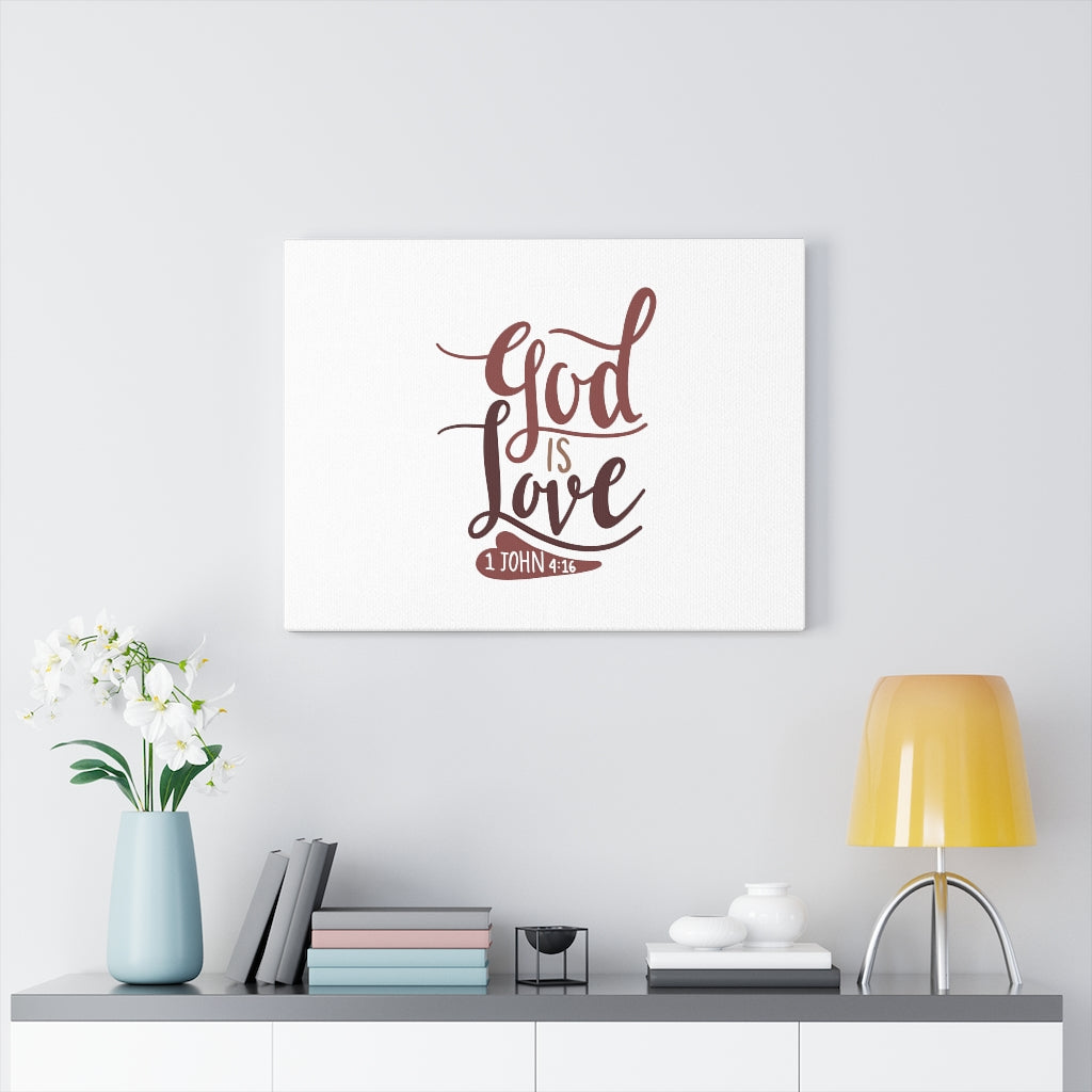 Scripture Walls God Is Love 1 John 4:16 Bible Verse Canvas Christian Wall Art Ready to Hang Unframed-Express Your Love Gifts