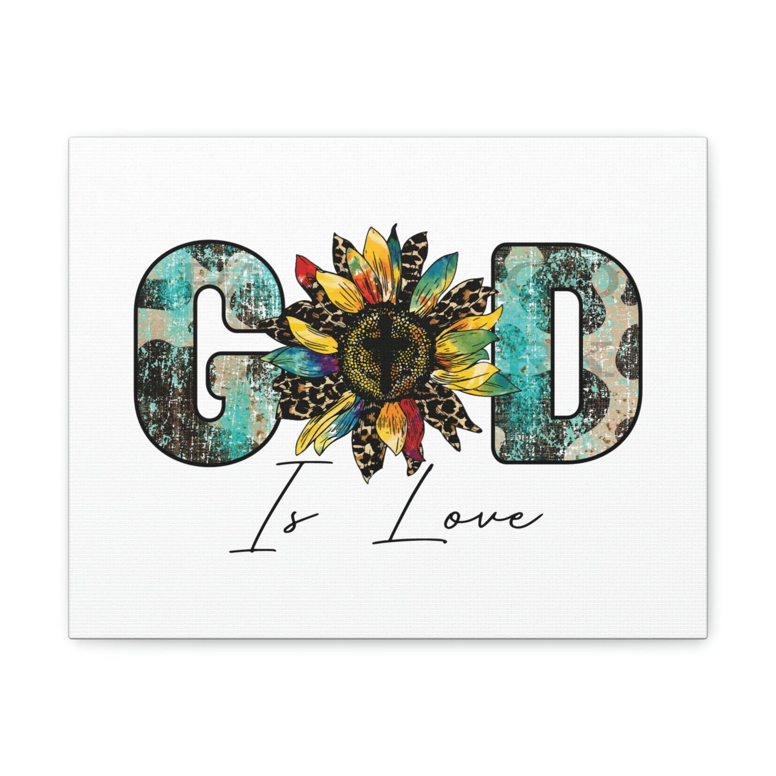 Scripture Walls God Is Love 1 John 4:16 Blue Christian Wall Art Bible Verse Print Ready to Hang Unframed-Express Your Love Gifts