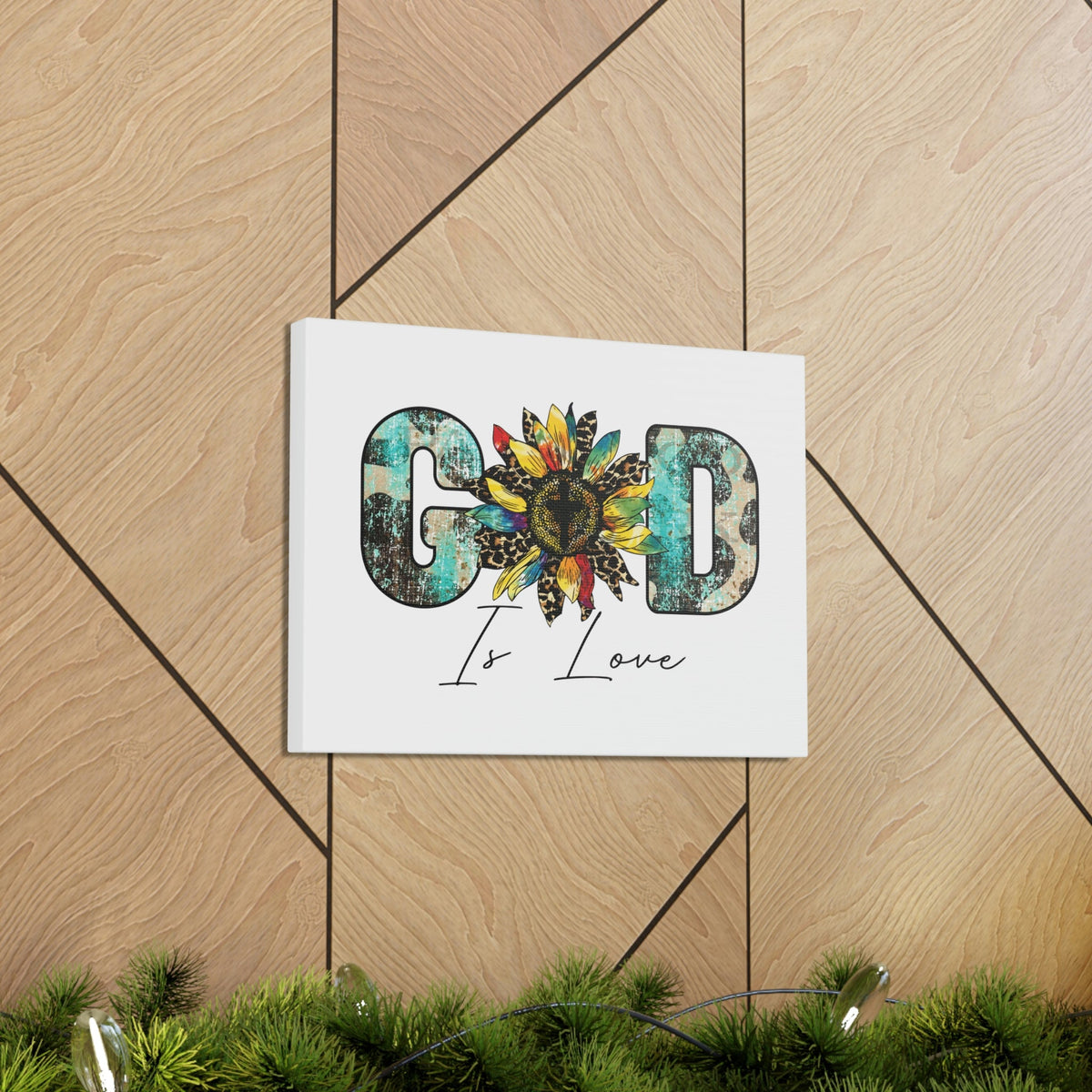 Scripture Walls God Is Love 1 John 4:16 Blue Christian Wall Art Bible Verse Print Ready to Hang Unframed-Express Your Love Gifts