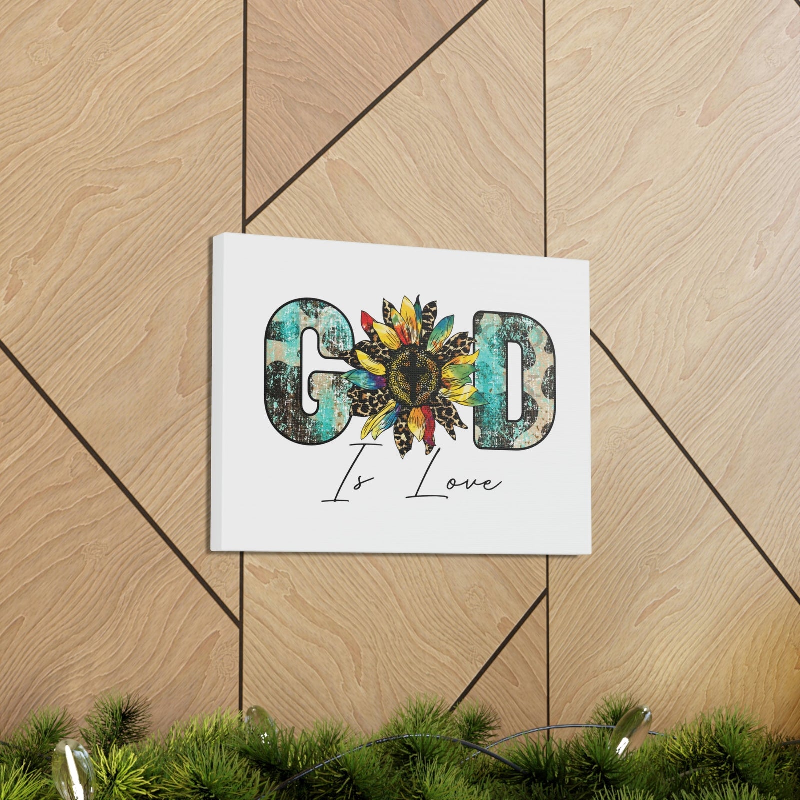 Scripture Walls God Is Love 1 John 4:16 Blue Christian Wall Art Bible Verse Print Ready to Hang Unframed-Express Your Love Gifts