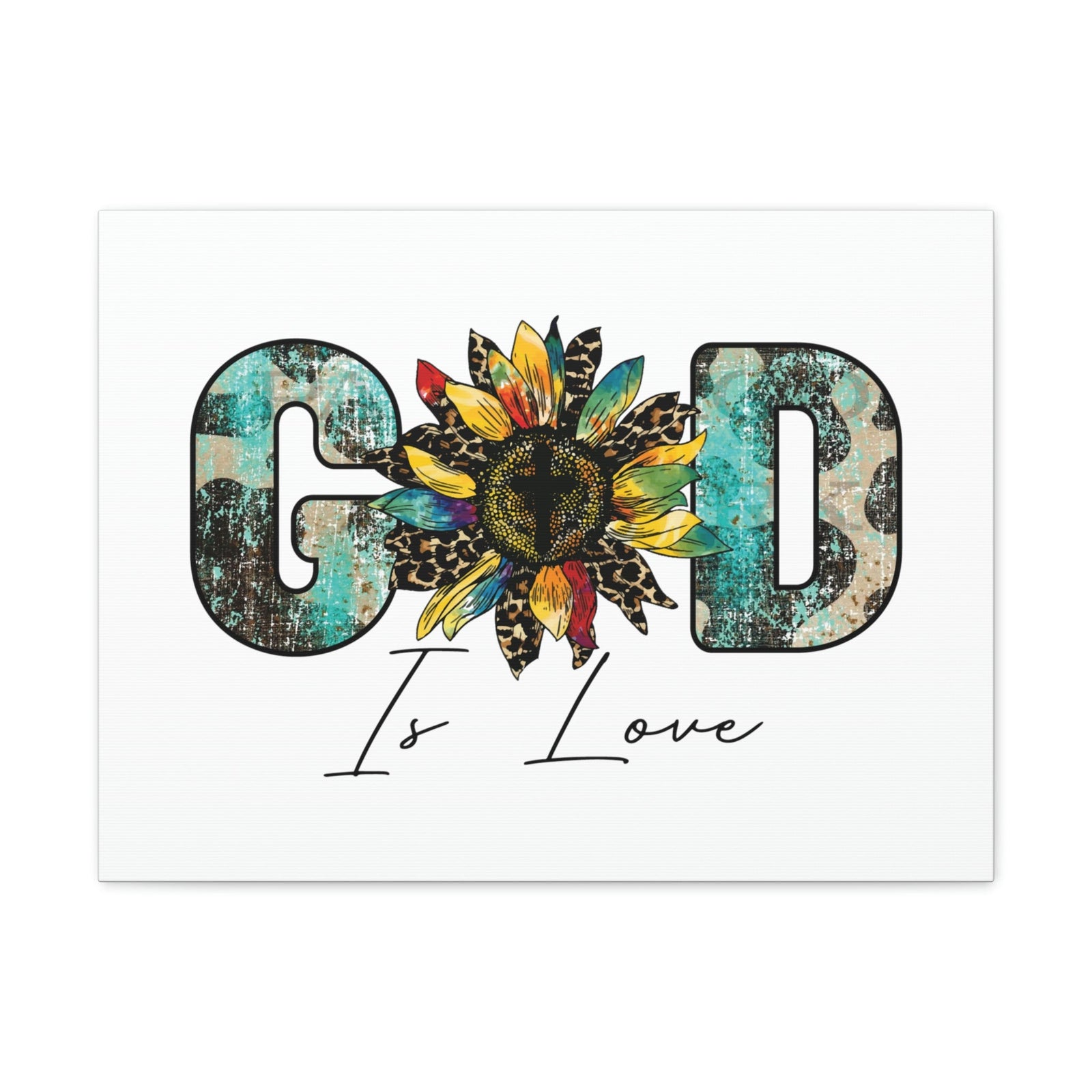 Scripture Walls God Is Love 1 John 4:16 Blue Christian Wall Art Bible Verse Print Ready to Hang Unframed-Express Your Love Gifts