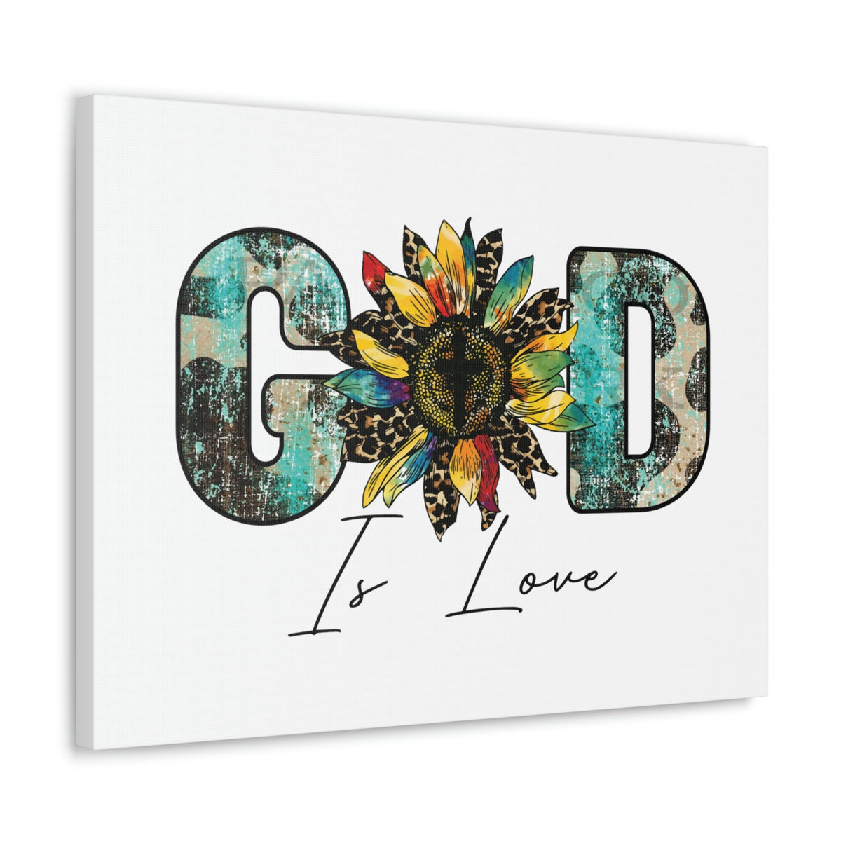 Scripture Walls God Is Love 1 John 4:16 Blue Christian Wall Art Bible Verse Print Ready to Hang Unframed-Express Your Love Gifts