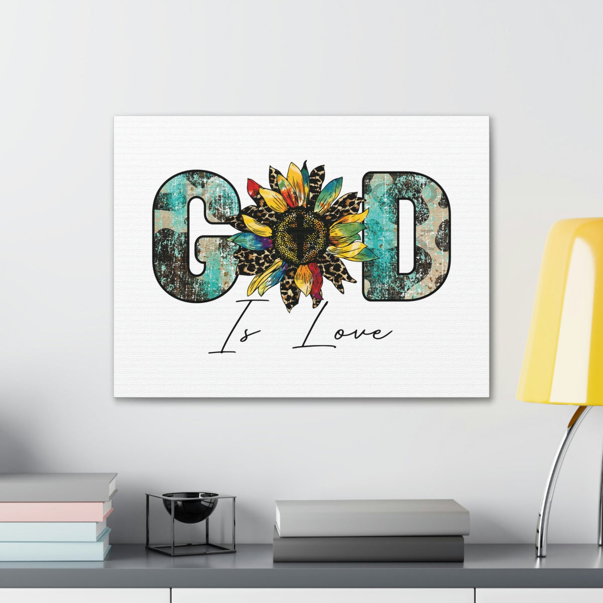 Scripture Walls God Is Love 1 John 4:16 Blue Christian Wall Art Bible Verse Print Ready to Hang Unframed-Express Your Love Gifts