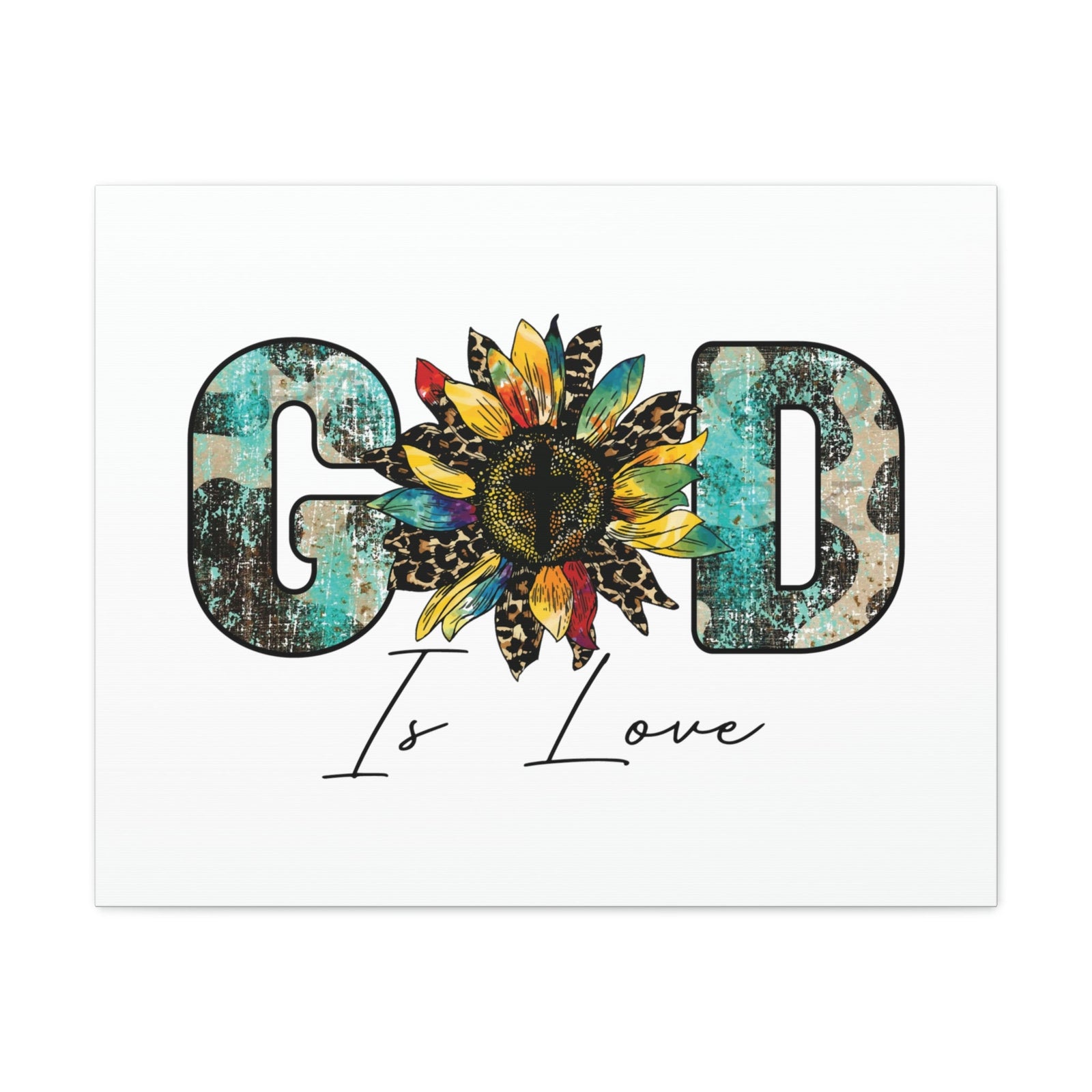 Scripture Walls God Is Love 1 John 4:16 Blue Christian Wall Art Bible Verse Print Ready to Hang Unframed-Express Your Love Gifts