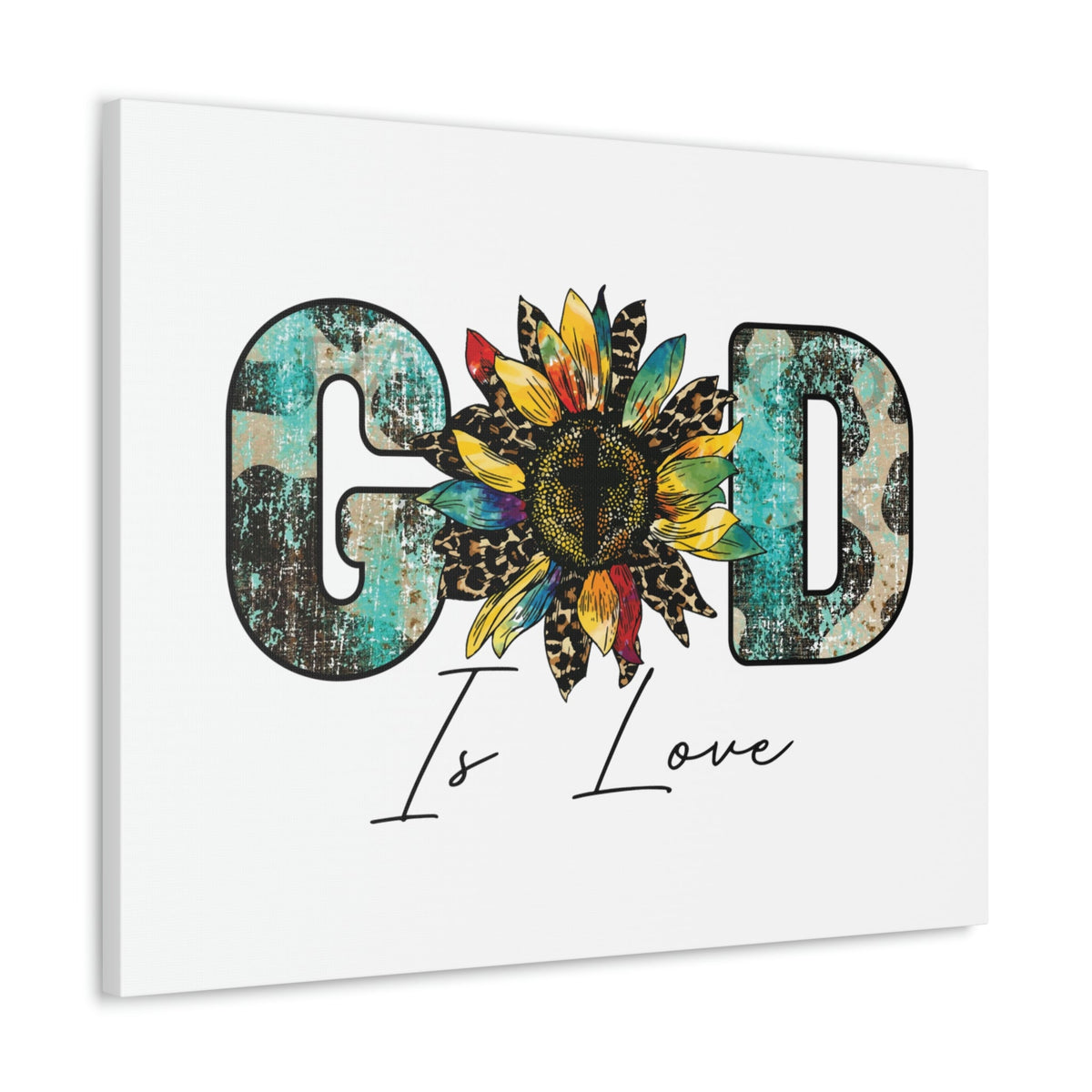 Scripture Walls God Is Love 1 John 4:16 Blue Christian Wall Art Bible Verse Print Ready to Hang Unframed-Express Your Love Gifts