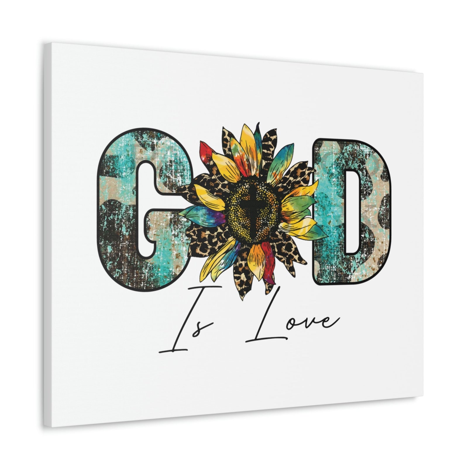 Scripture Walls God Is Love 1 John 4:16 Blue Christian Wall Art Bible Verse Print Ready to Hang Unframed-Express Your Love Gifts