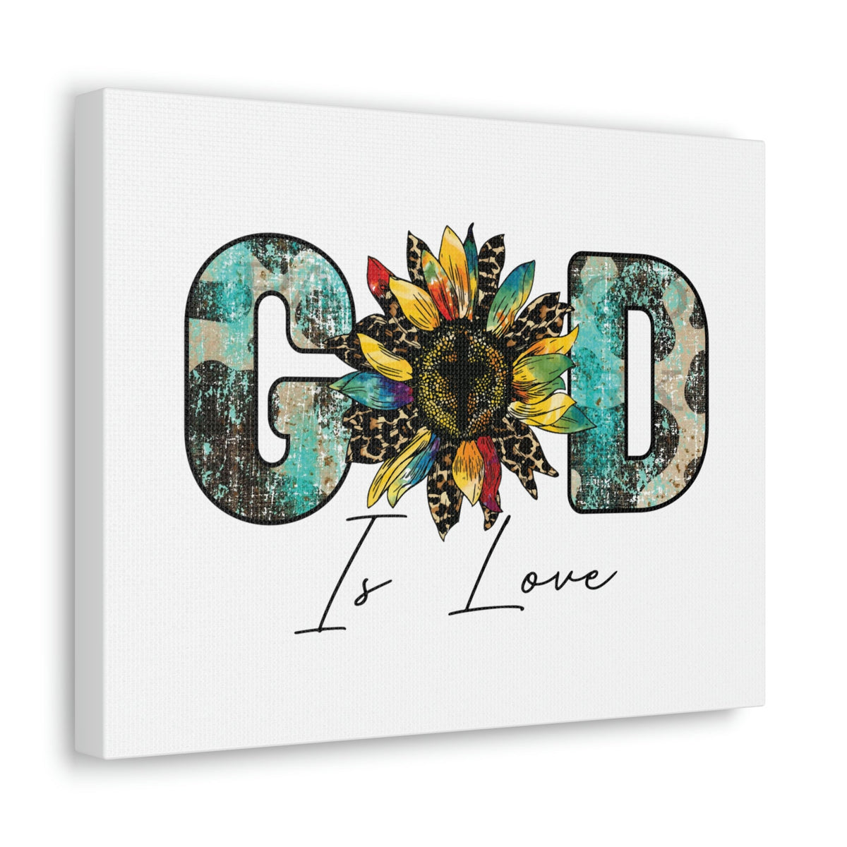 Scripture Walls God Is Love 1 John 4:16 Blue Christian Wall Art Bible Verse Print Ready to Hang Unframed-Express Your Love Gifts