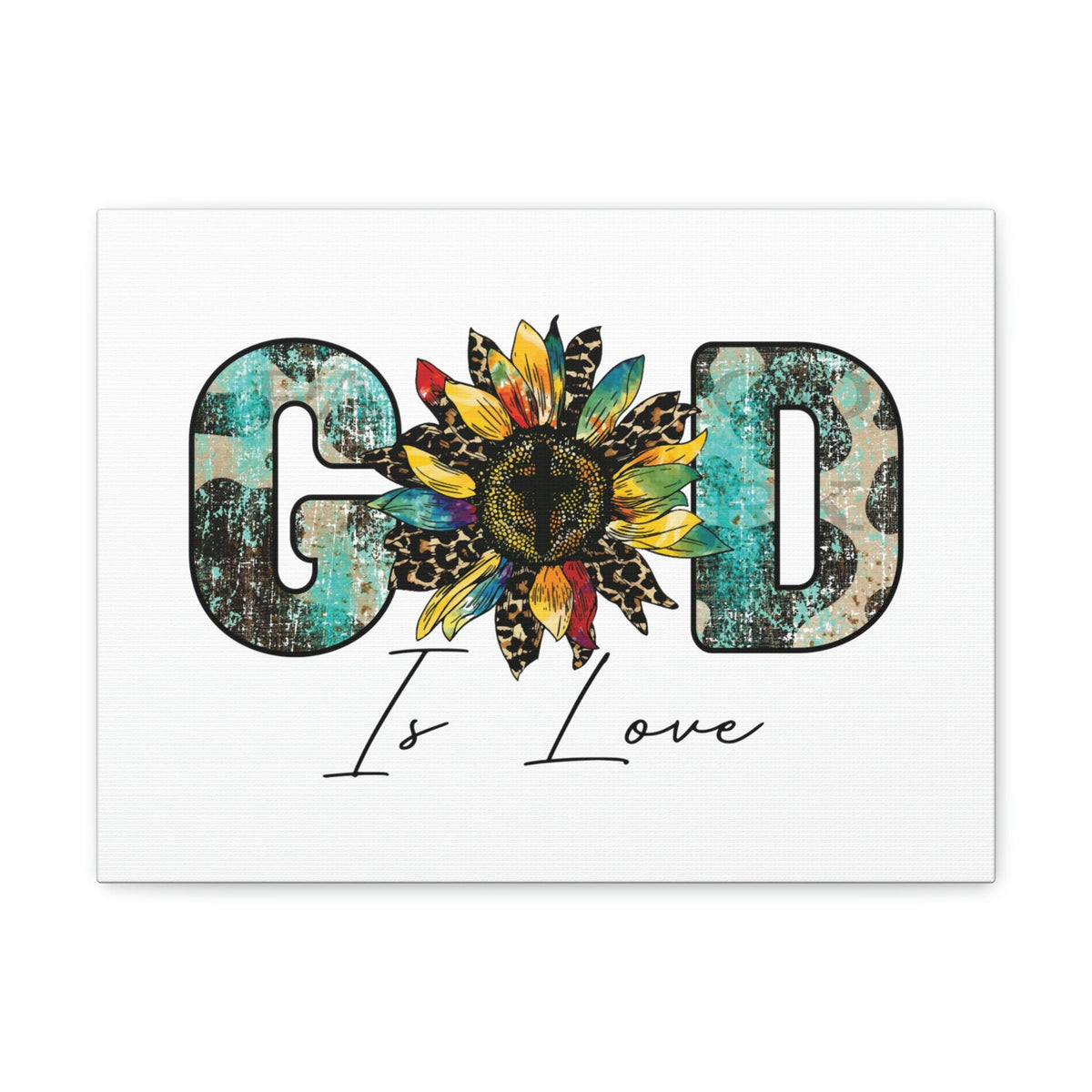 Scripture Walls God Is Love 1 John 4:16 Blue Christian Wall Art Bible Verse Print Ready to Hang Unframed-Express Your Love Gifts