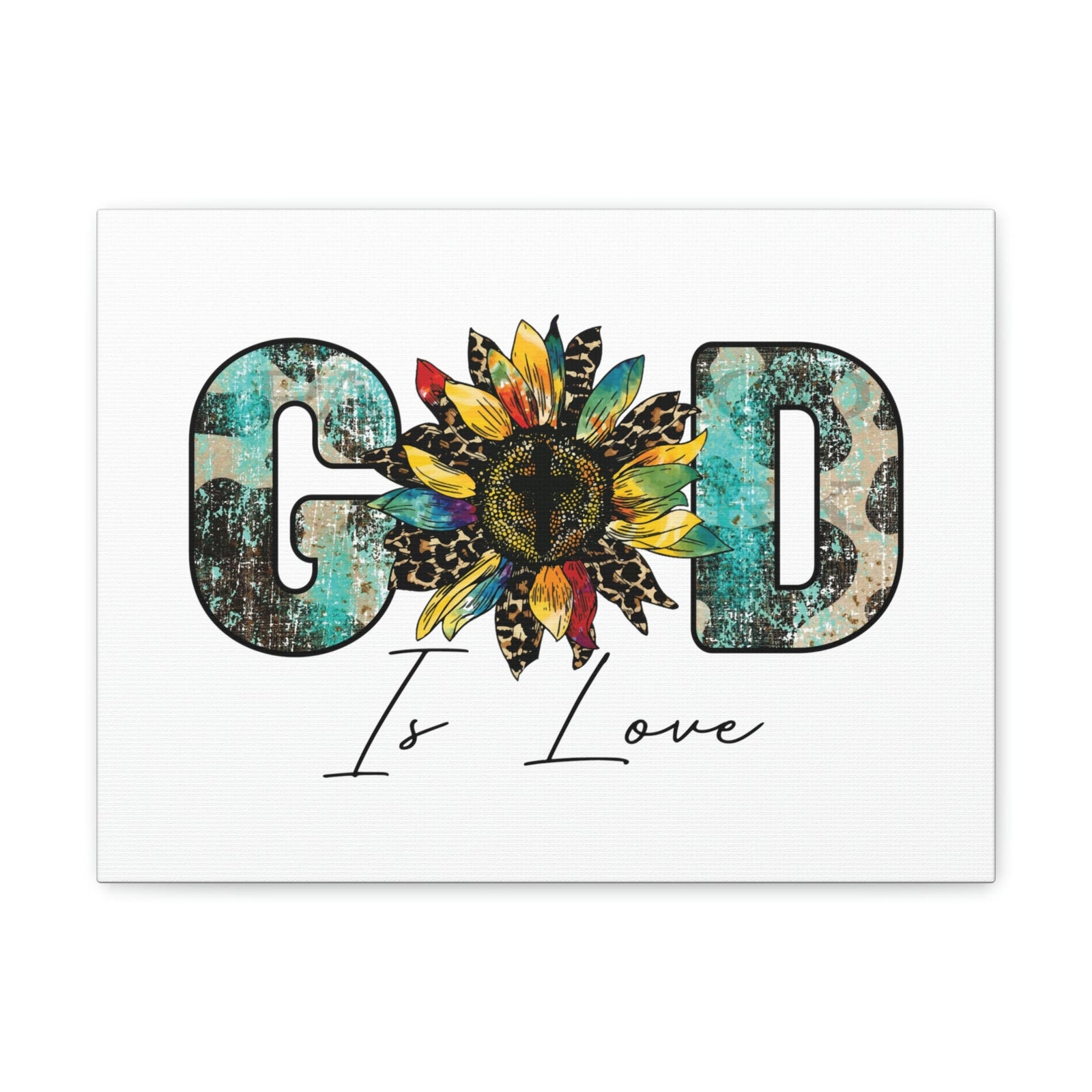 Scripture Walls God Is Love 1 John 4:16 Blue Christian Wall Art Bible Verse Print Ready to Hang Unframed-Express Your Love Gifts