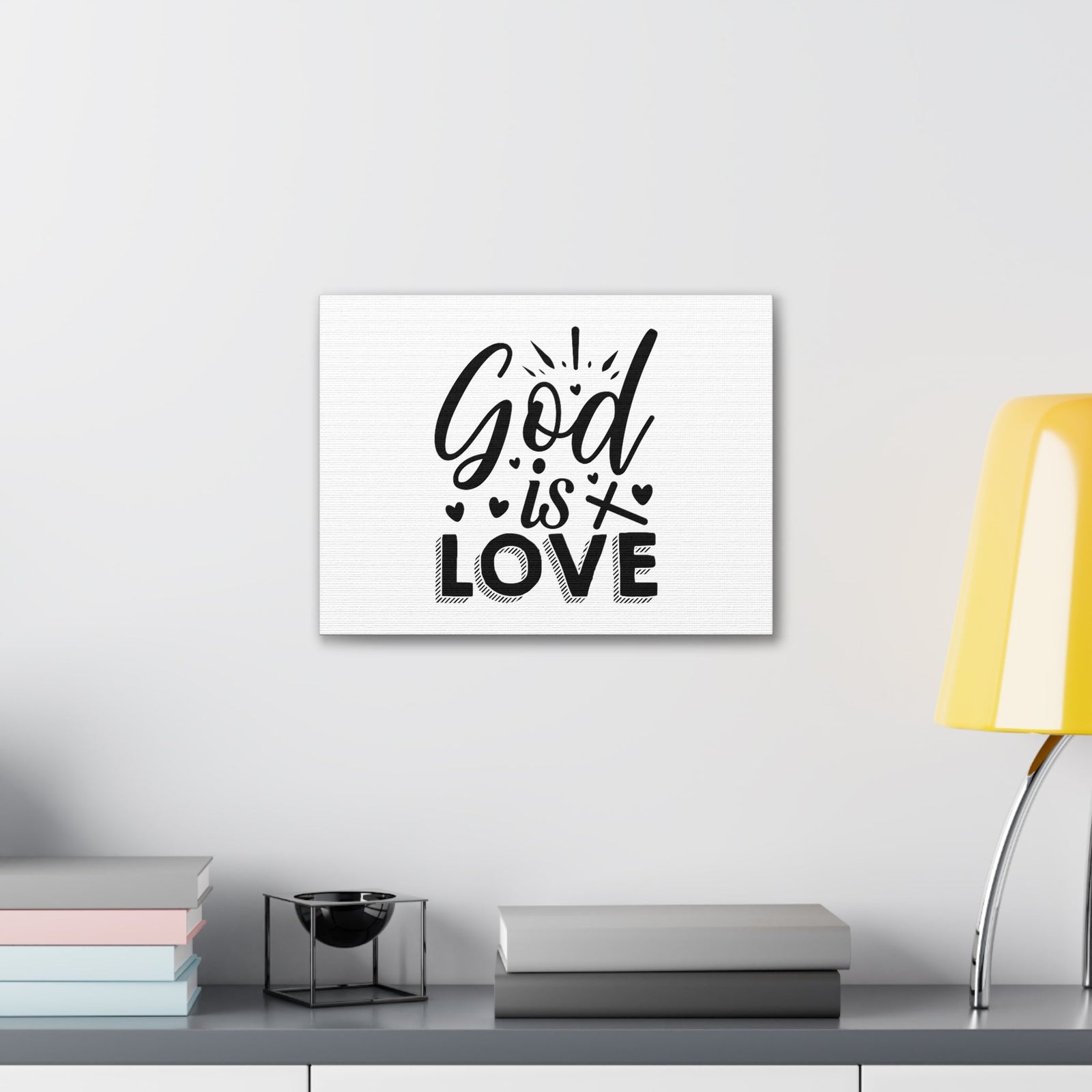 Scripture Walls God Is Love 1 John 4:16 Hearts Christian Wall Art Bible Verse Print Ready to Hang Unframed-Express Your Love Gifts