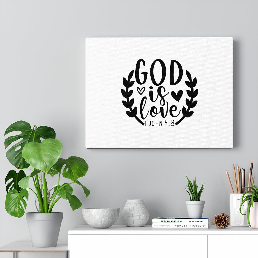Scripture Walls God Is Love 1 John 4:8 Bible Verse Canvas Christian Wall Art Ready to Hang Unframed-Express Your Love Gifts