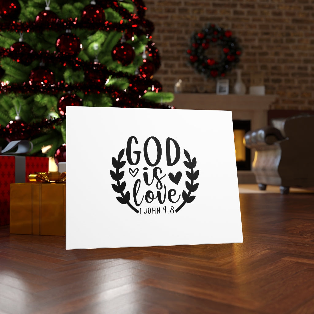 Scripture Walls God Is Love 1 John 4:8 Bible Verse Canvas Christian Wall Art Ready to Hang Unframed-Express Your Love Gifts