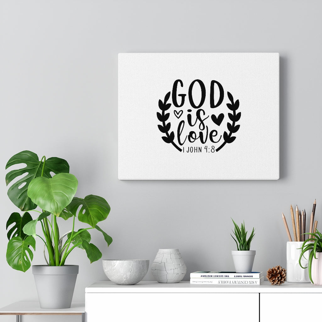 Scripture Walls God Is Love 1 John 4:8 Bible Verse Canvas Christian Wall Art Ready to Hang Unframed-Express Your Love Gifts
