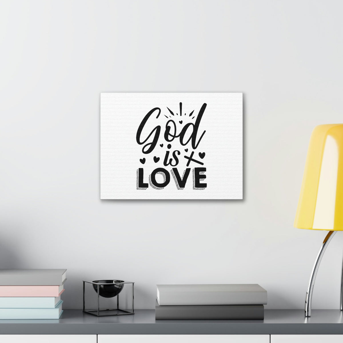 Scripture Walls God Is Love 1 John 4:8 Cross Christian Wall Art Bible Verse Print Ready to Hang Unframed-Express Your Love Gifts
