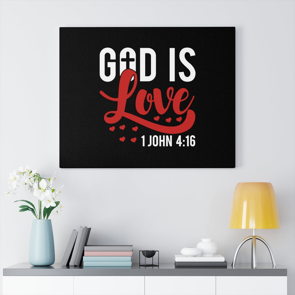 Scripture Walls God Is Love Hearts 1 John 4:16 Bible Verse Canvas Christian Wall Art Ready to Hang Unframed-Express Your Love Gifts