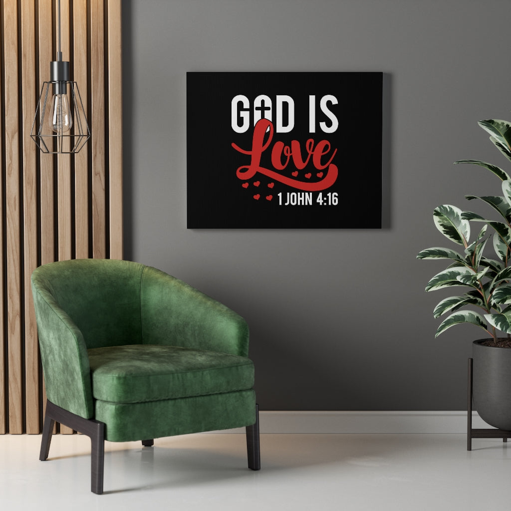 Scripture Walls God Is Love Hearts 1 John 4:16 Bible Verse Canvas Christian Wall Art Ready to Hang Unframed-Express Your Love Gifts