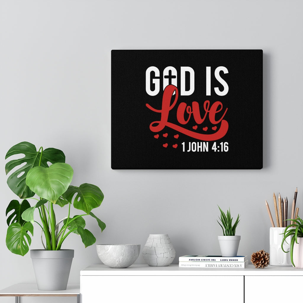 Scripture Walls God Is Love Hearts 1 John 4:16 Bible Verse Canvas Christian Wall Art Ready to Hang Unframed-Express Your Love Gifts