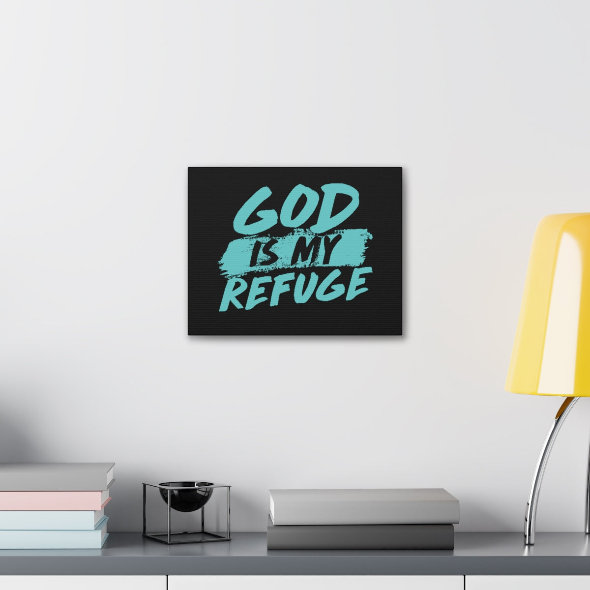 Scripture Walls God Is My Refuge Psalm 46:1 Christian Wall Art Print Ready to Hang Unframed-Express Your Love Gifts