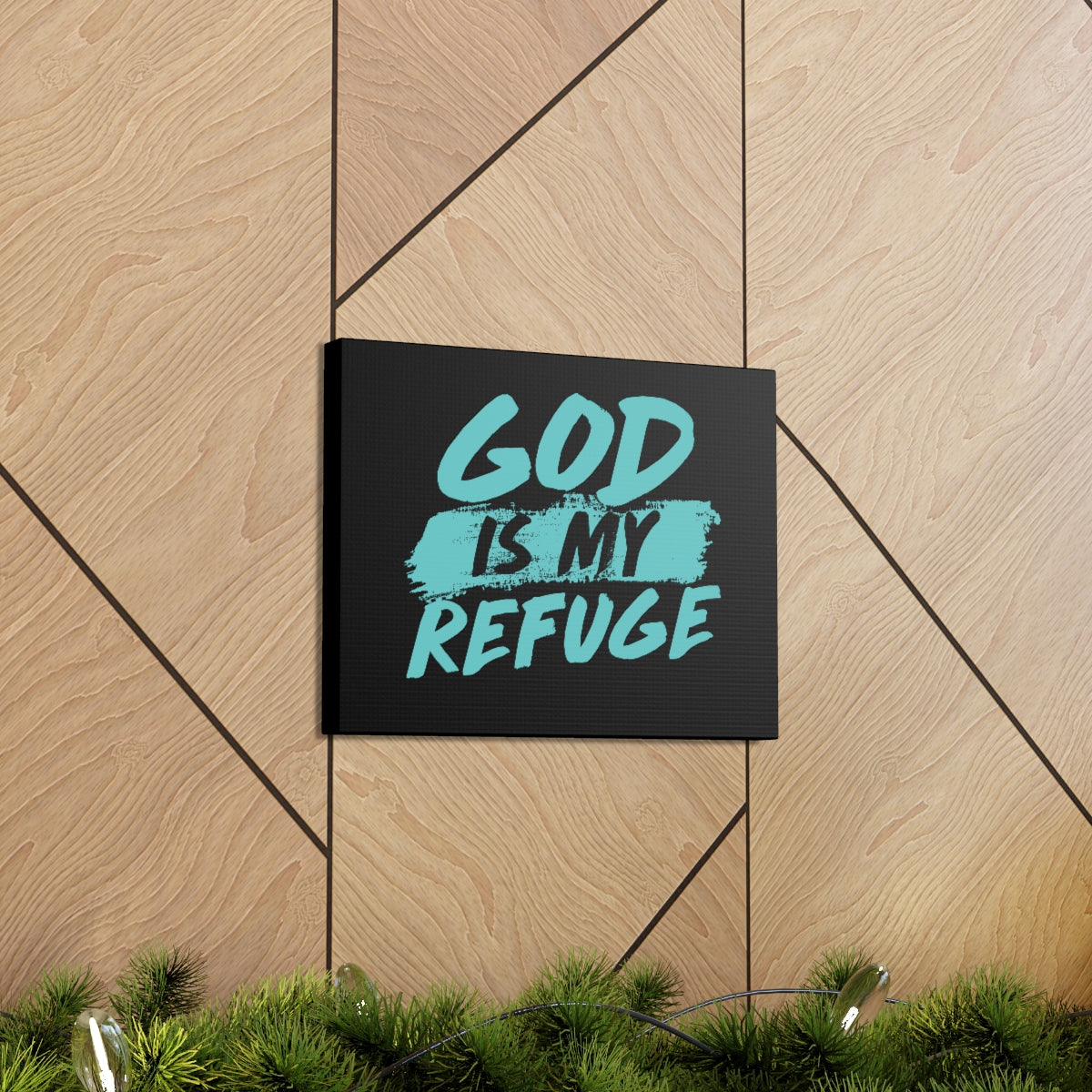 Scripture Walls God Is My Refuge Psalm 46:1 Christian Wall Art Print Ready to Hang Unframed-Express Your Love Gifts