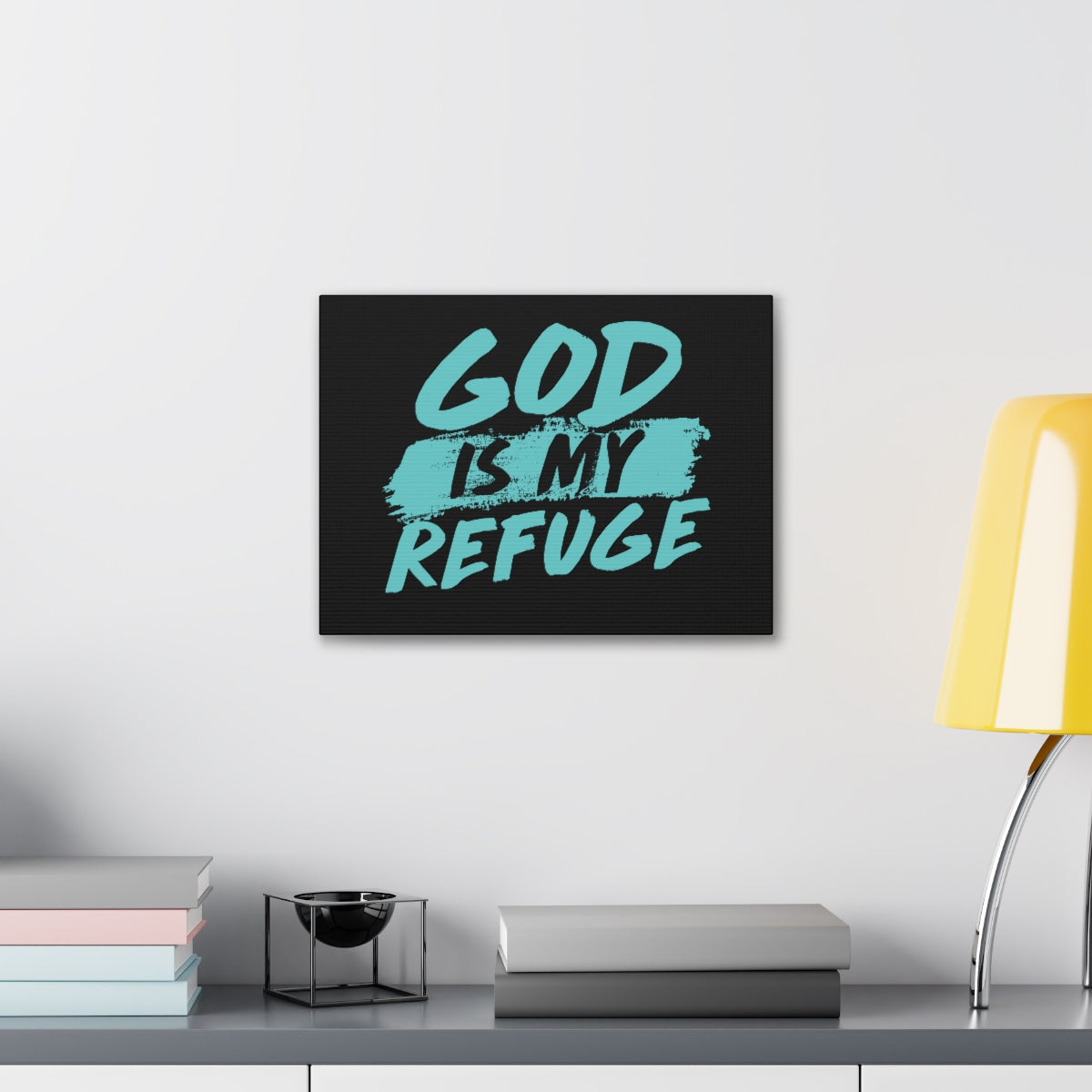 Scripture Walls God Is My Refuge Psalm 46:1 Christian Wall Art Print Ready to Hang Unframed-Express Your Love Gifts