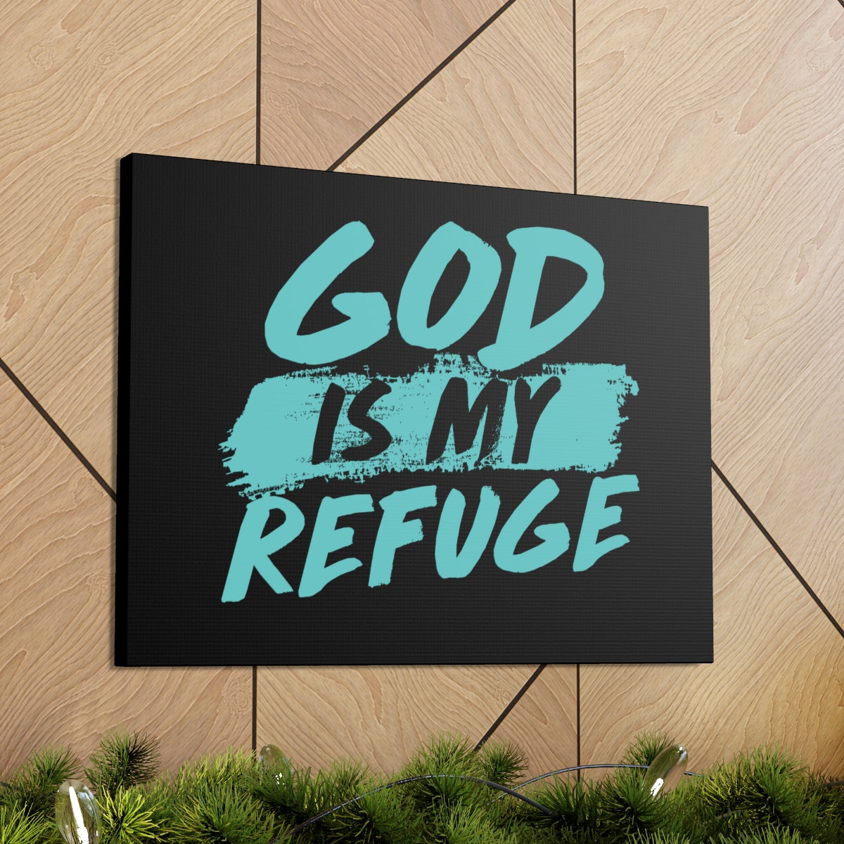 Scripture Walls God Is My Refuge Psalm 46:1 Christian Wall Art Print Ready to Hang Unframed-Express Your Love Gifts