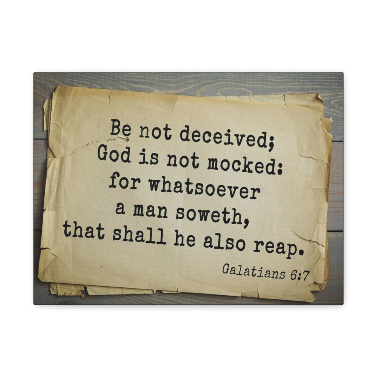 Scripture Walls God Is Not Mocked Galatians 6:7 Bible Verse Canvas Christian Wall Art Bible Verse Print Ready To Hang Unframed-Express Your Love Gifts