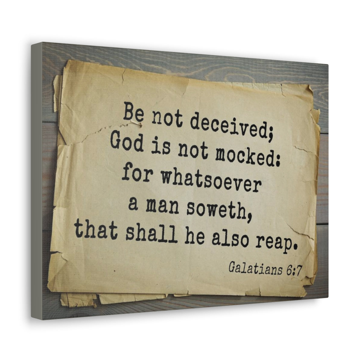 Scripture Walls God Is Not Mocked Galatians 6:7 Bible Verse Canvas Christian Wall Art Bible Verse Print Ready To Hang Unframed-Express Your Love Gifts
