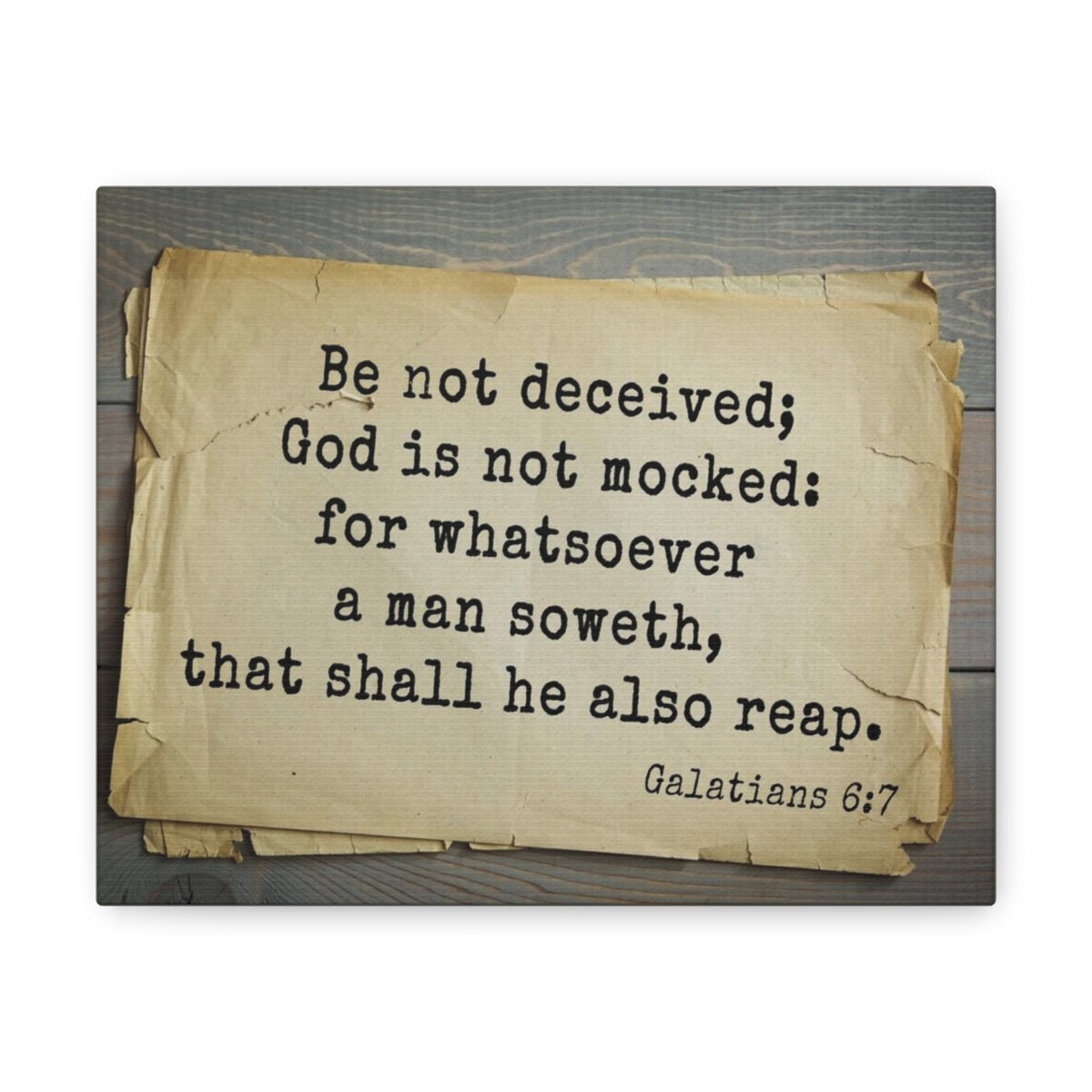 Scripture Walls God Is Not Mocked Galatians 6:7 Bible Verse Canvas Christian Wall Art Bible Verse Print Ready To Hang Unframed-Express Your Love Gifts