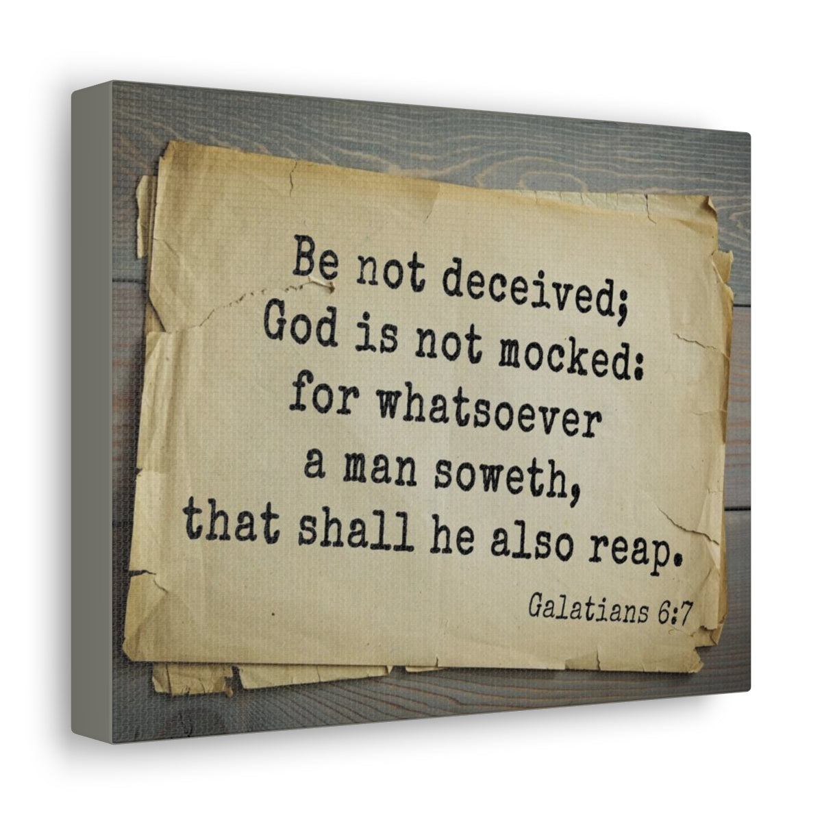 Scripture Walls God Is Not Mocked Galatians 6:7 Bible Verse Canvas Christian Wall Art Bible Verse Print Ready To Hang Unframed-Express Your Love Gifts