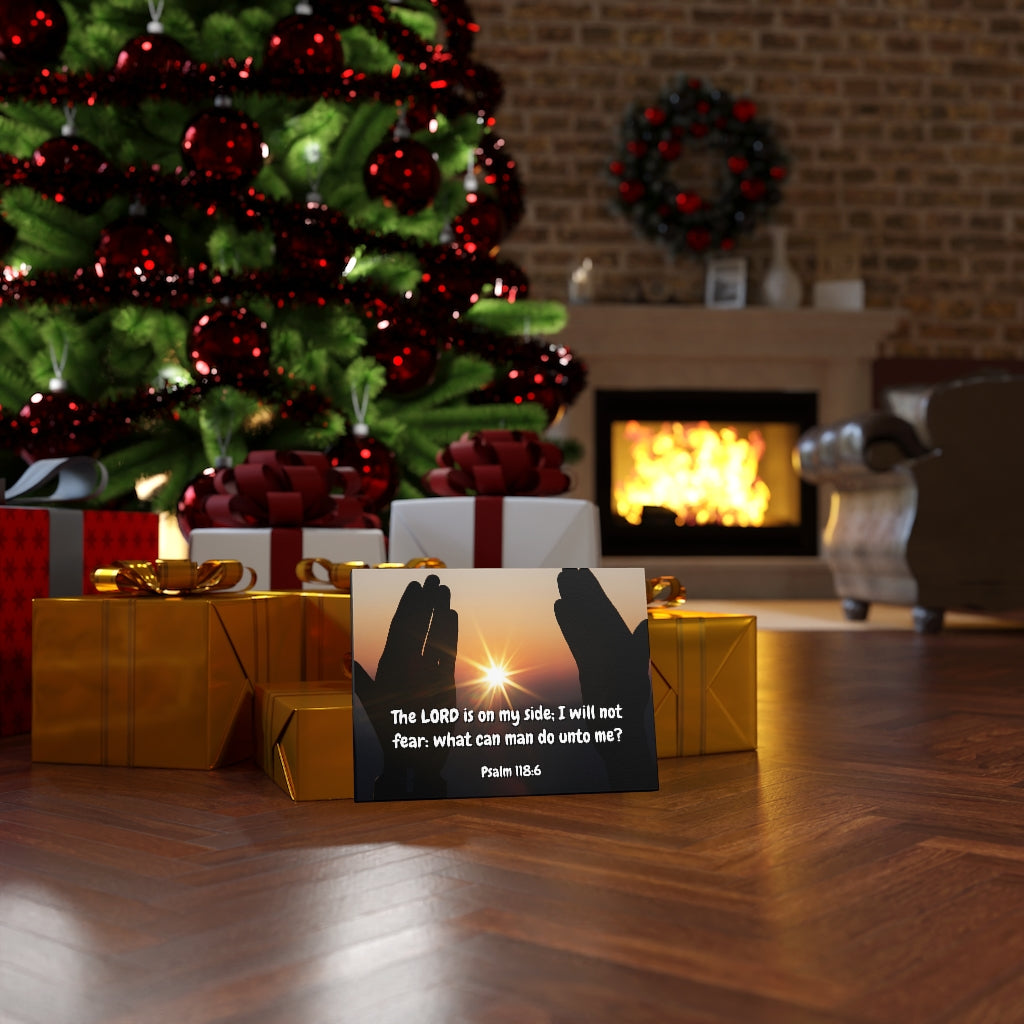 Scripture Walls God Is On My Side Psalm 118:6 Bible Verse Canvas Christian Wall Art Ready to Hang Unframed-Express Your Love Gifts