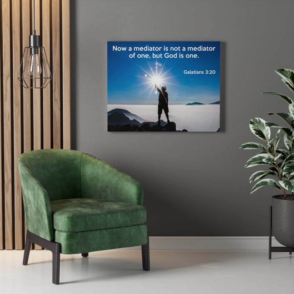 Scripture Walls God is One Galatians 3:20 Bible Verse Canvas Christian Wall Art Ready to Hang Unframed-Express Your Love Gifts