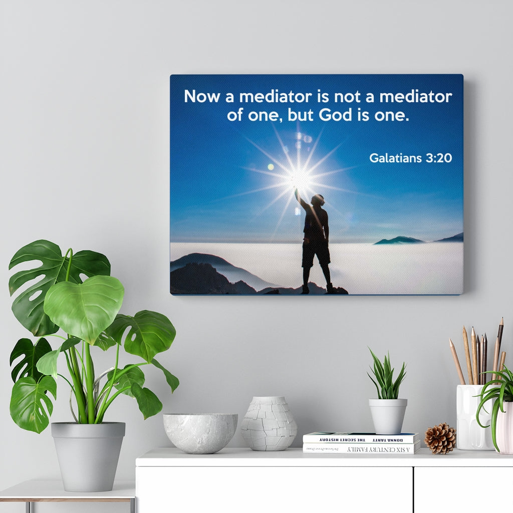 Scripture Walls God is One Galatians 3:20 Bible Verse Canvas Christian Wall Art Ready to Hang Unframed-Express Your Love Gifts