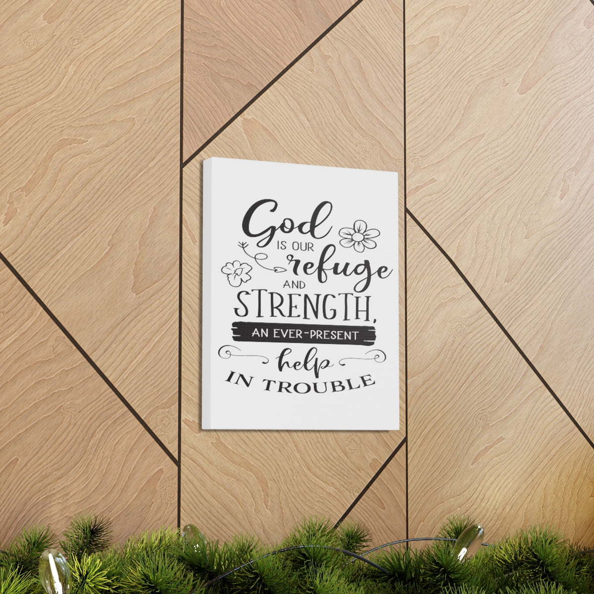 Scripture Walls God Is Our Psalm 46:1 Christian Wall Art Print Ready to Hang Unframed-Express Your Love Gifts
