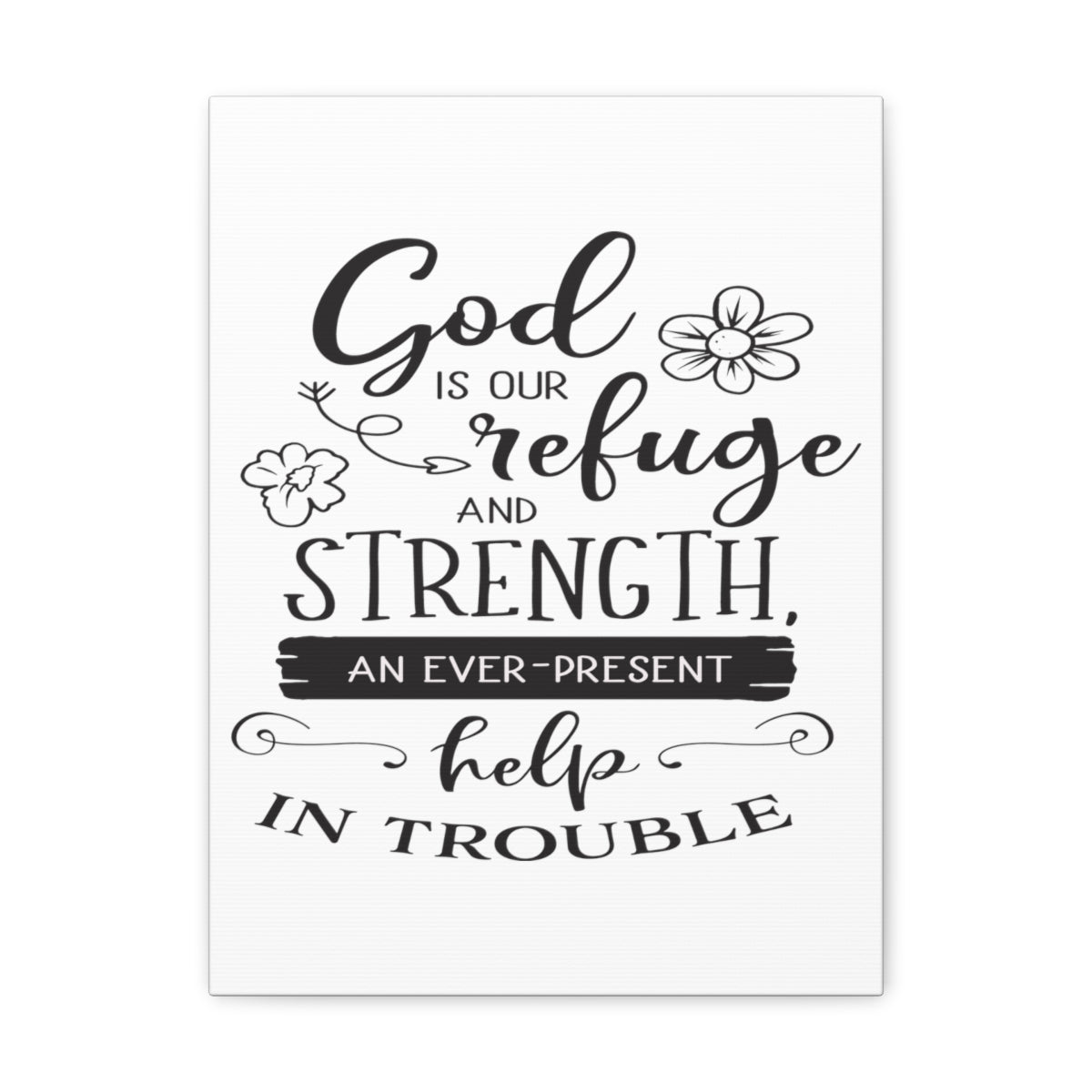 Scripture Walls God Is Our Psalm 46:1 Christian Wall Art Print Ready to Hang Unframed-Express Your Love Gifts