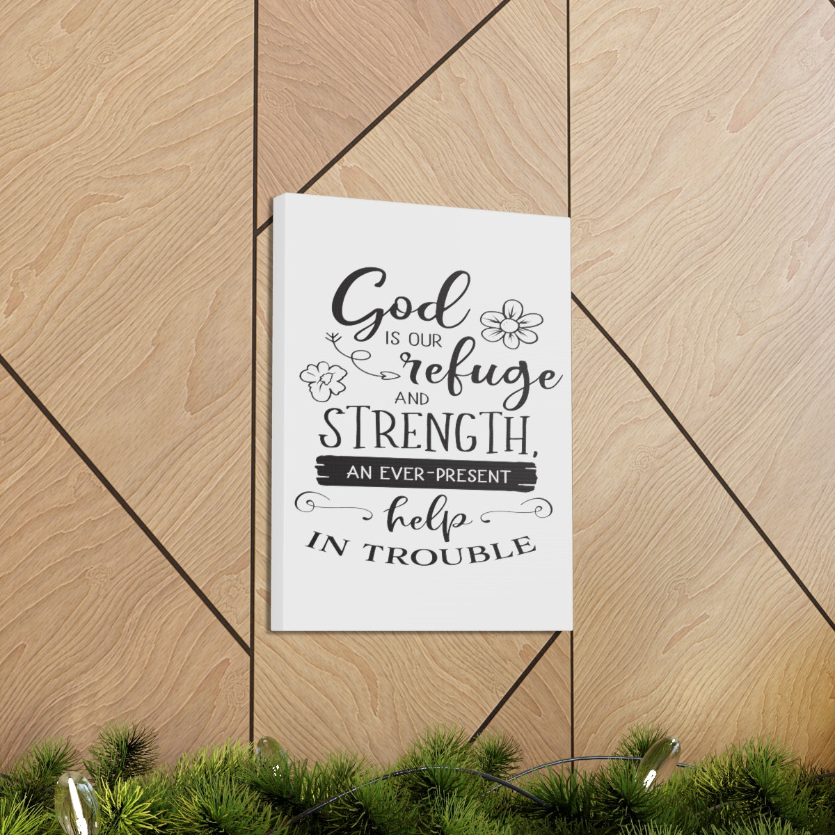 Scripture Walls God Is Our Psalm 46:1 Christian Wall Art Print Ready to Hang Unframed-Express Your Love Gifts