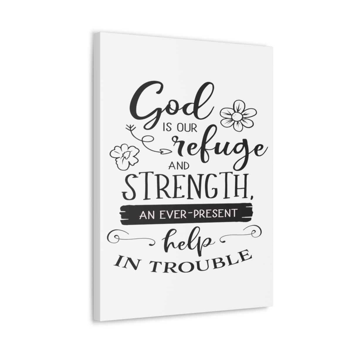 Scripture Walls God Is Our Psalm 46:1 Christian Wall Art Print Ready to Hang Unframed-Express Your Love Gifts