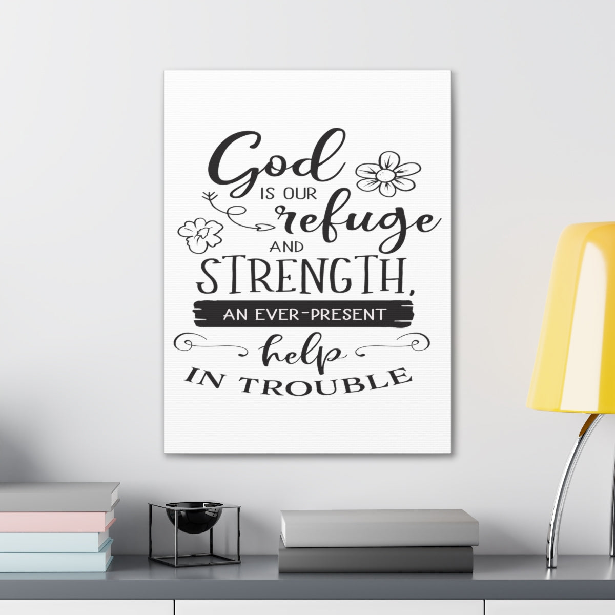 Scripture Walls God Is Our Psalm 46:1 Christian Wall Art Print Ready to Hang Unframed-Express Your Love Gifts