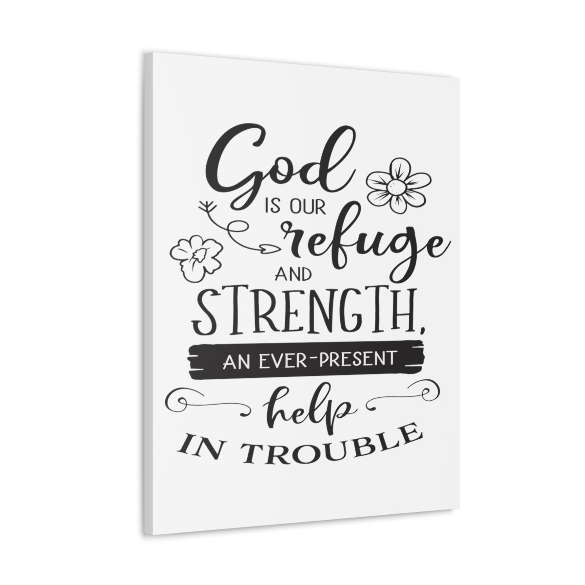 Scripture Walls God Is Our Psalm 46:1 Christian Wall Art Print Ready to Hang Unframed-Express Your Love Gifts