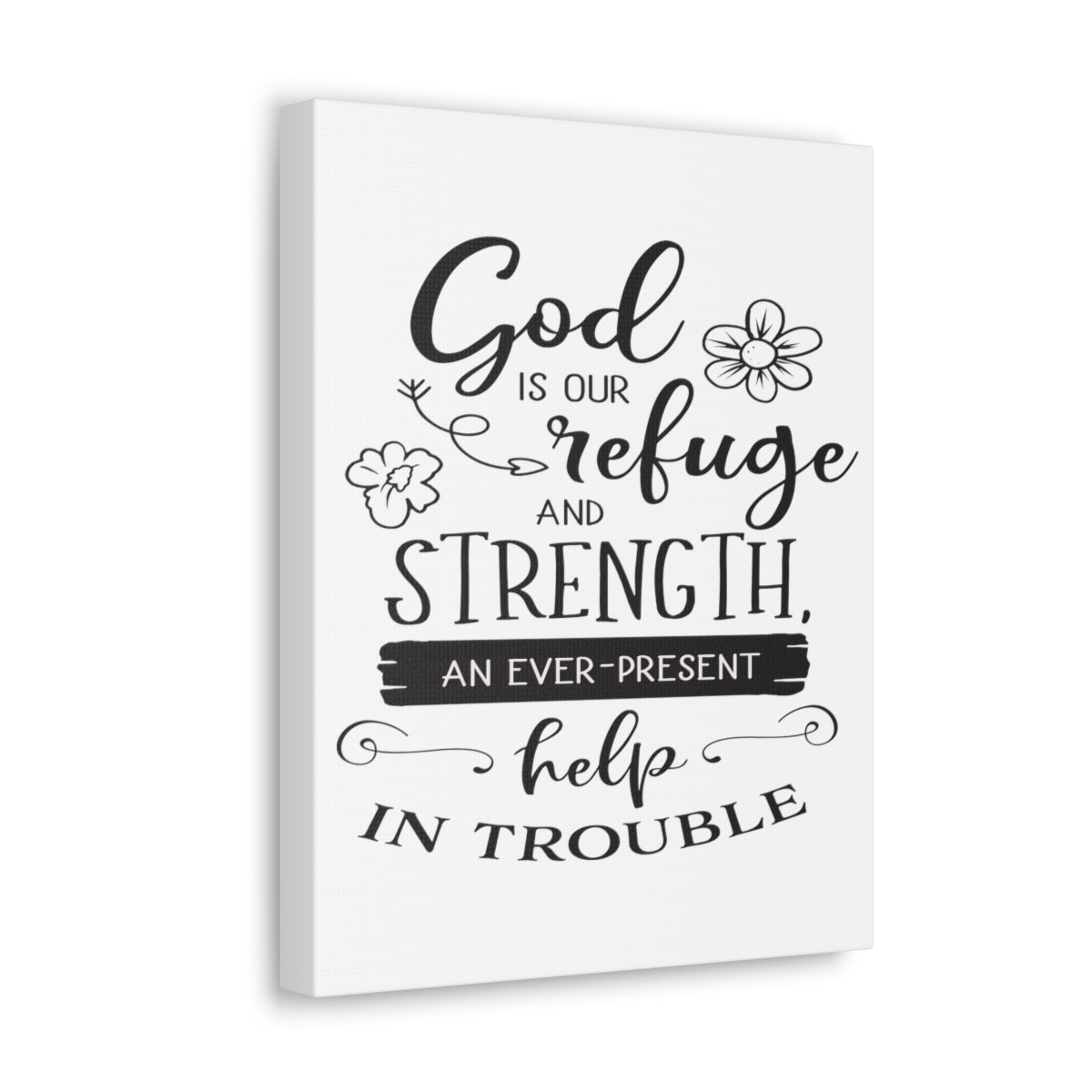 Scripture Walls God Is Our Psalm 46:1 Christian Wall Art Print Ready to Hang Unframed-Express Your Love Gifts