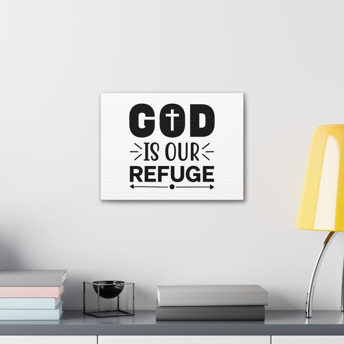 Scripture Walls God Is Our Refuge Psalm 46:1 Christian Wall Art Bible Verse Print Ready to Hang Unframed-Express Your Love Gifts